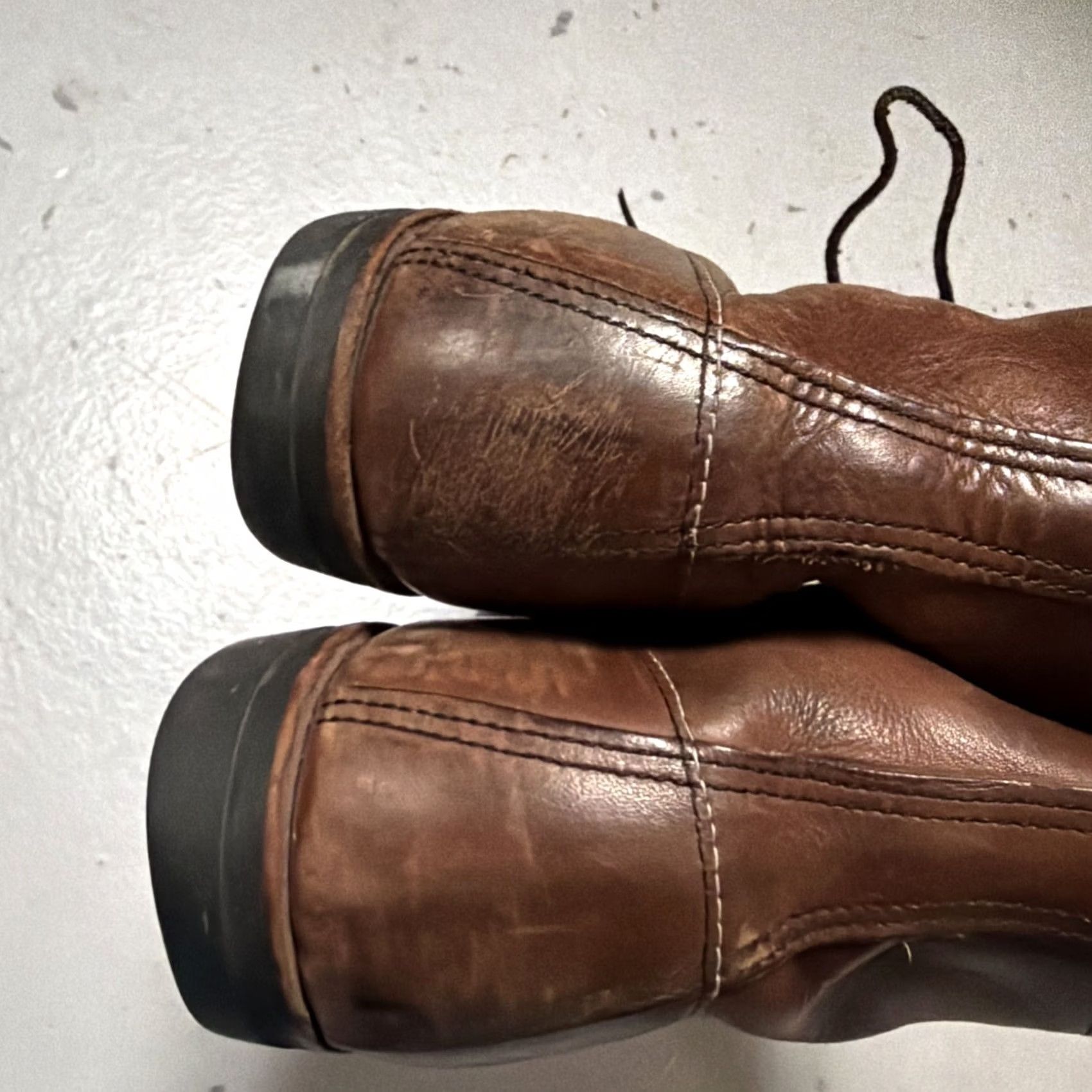 Red Wing Red Wing Heritage 3954 Roughneck 6” Leather Work Boots Mens 11.5 Brown Leather USA 90s Workwear Biker Size US 12 / EU 45 - 5 Thumbnail