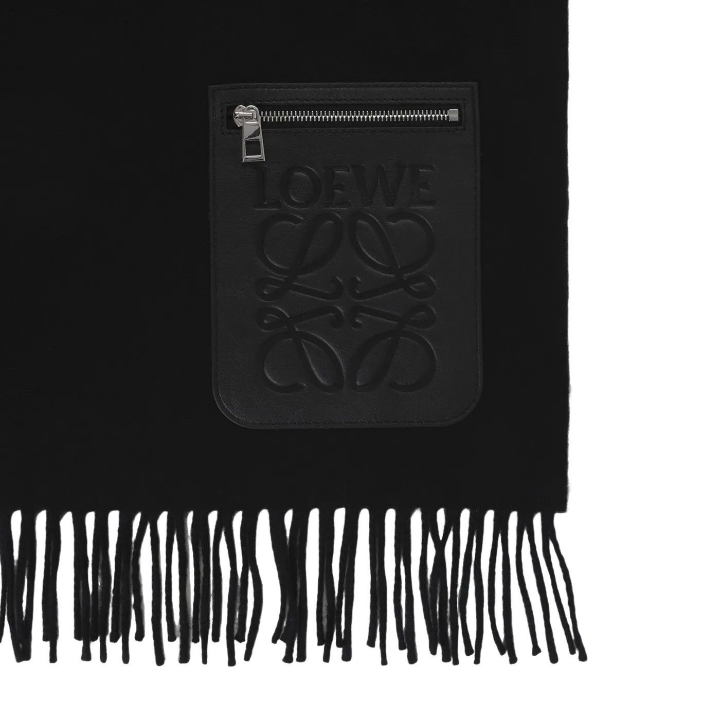 Loewe LOEWE Black Cashmere Wool Scarf New & Authentic Size ONE SIZE - 2 Thumbnail