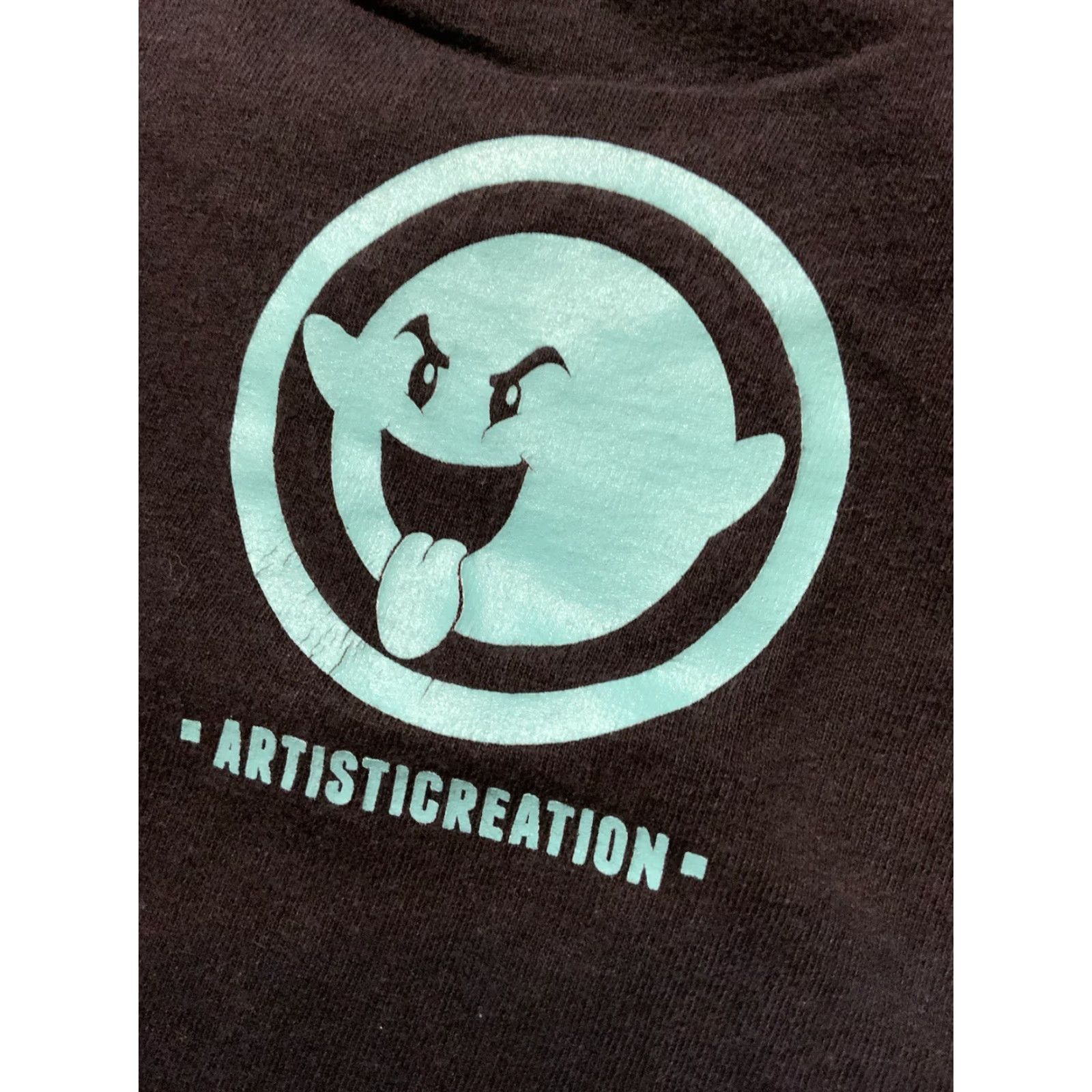 Vintage VINTAGE ArtistiCreation Ghost Ice Cream Skateboarding Graphic Black S/S Crew T-Shirt LG Mens Size US L / EU 52-54 / 3 - 7 Thumbnail
