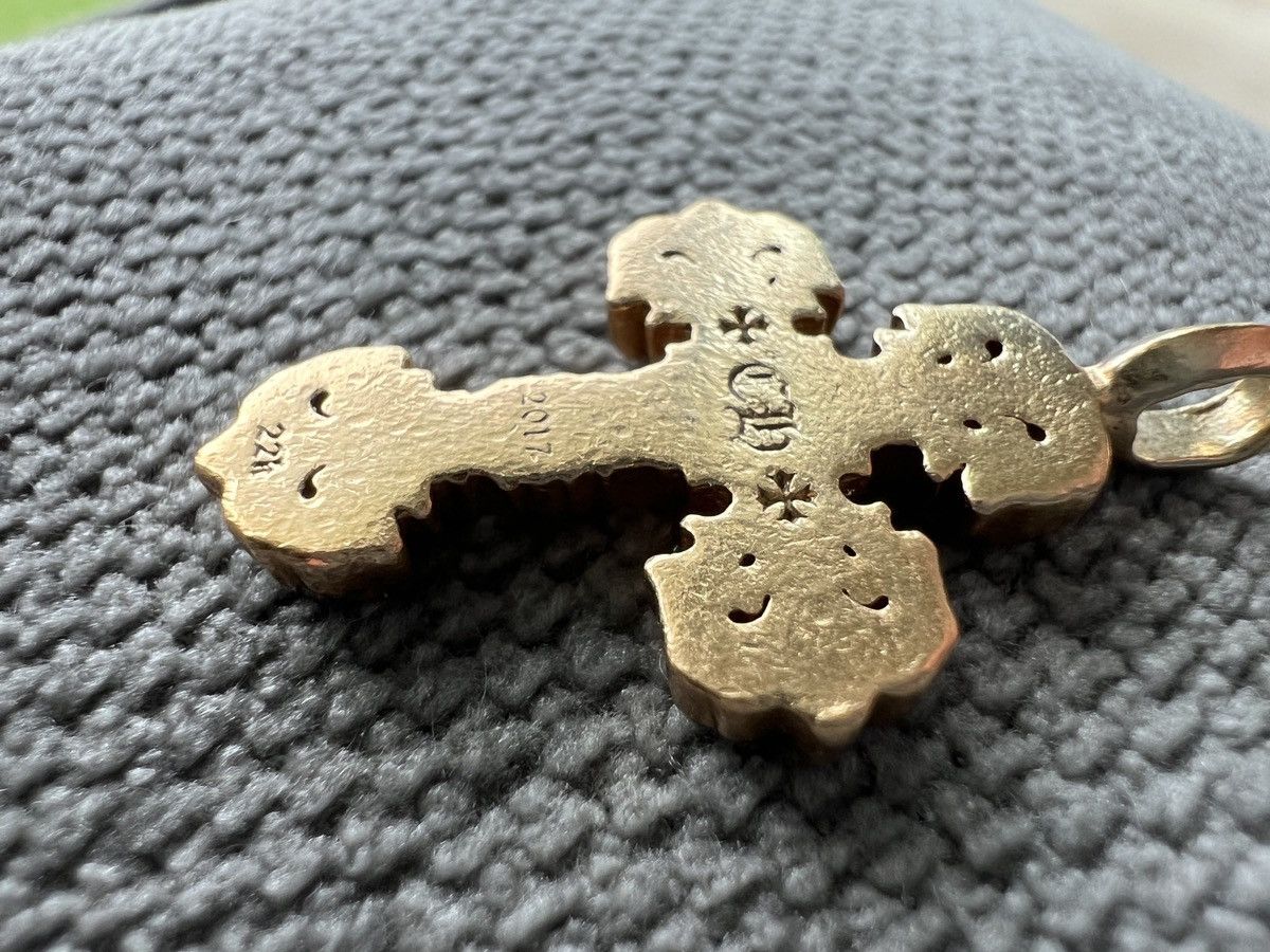 Chrome Hearts Chrome Hearts Gold Tiny Filigree Cross with