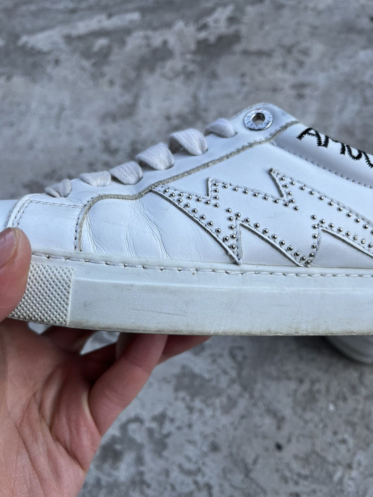 Zadig & Voltaire Zadig & Voltaire Distressed Low Top Sneakers Leather Shoes Size US 8 / IT 38 - 6 Thumbnail