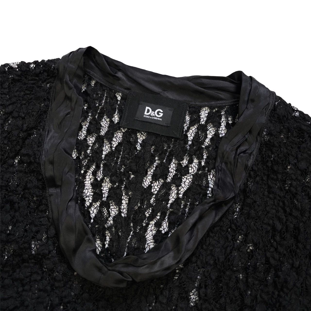 Dolce & Gabbana Dolce & Gabbana Black Mesh Mini Dress Size M / US 6-8 / IT 42-44 - 2 Thumbnail