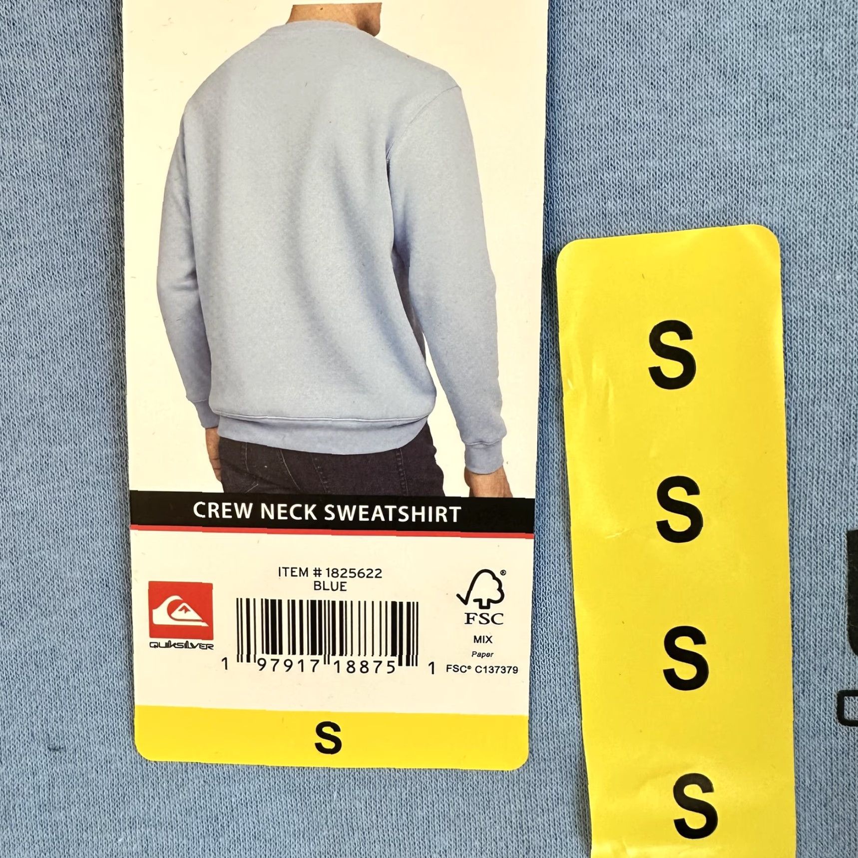 Quiksilver Quiksilver Sweatshirt Mens S Pullover Blue Graphic Print NWT Crew Neck Skater Surf Shirt Size US S / EU 44-46 / 1 - 5 Thumbnail