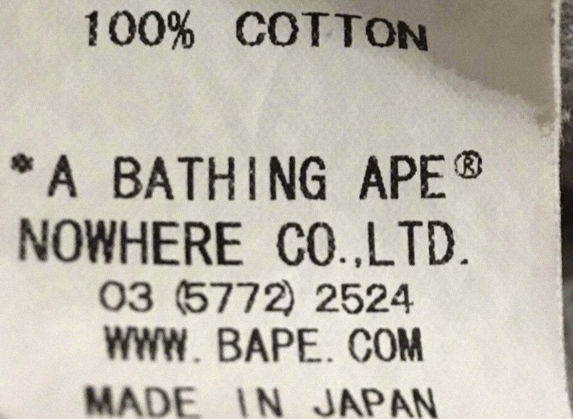 Bape Bape thermal tee shirt Size US M / EU 48-50 / 2 - 5 Thumbnail