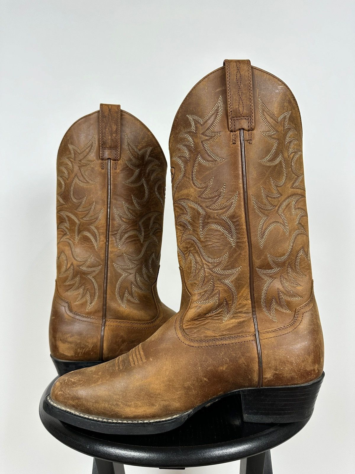 Ariat Ariat Brown Cowboy Western Leather Boots Size US 8.5 / EU 41-42 - 8 Thumbnail