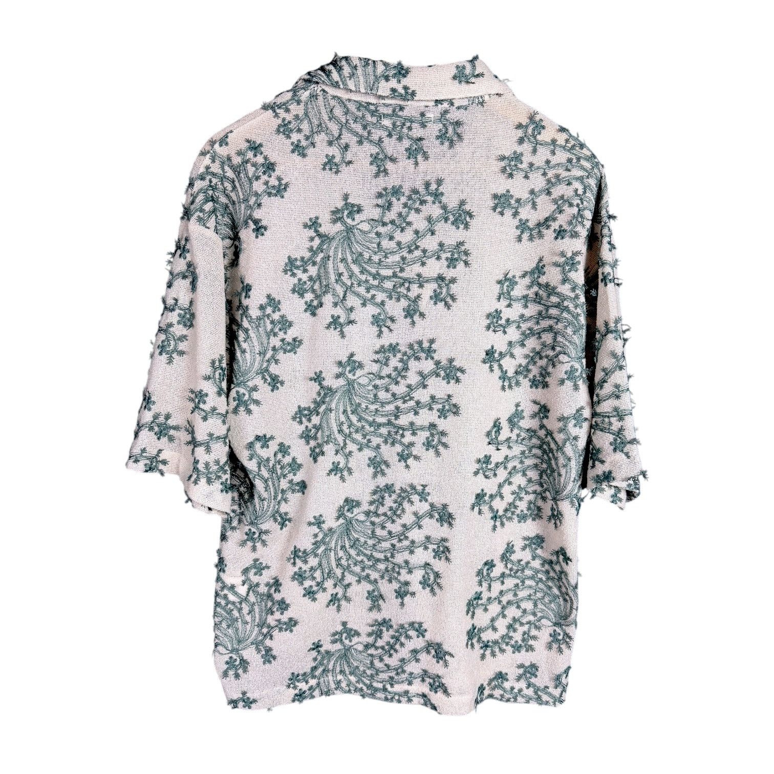 Zara Men's Zara Luxury Resort Shirt Green Embroidered Floral - S Size US S / EU 44-46 / 1 - 9 Thumbnail