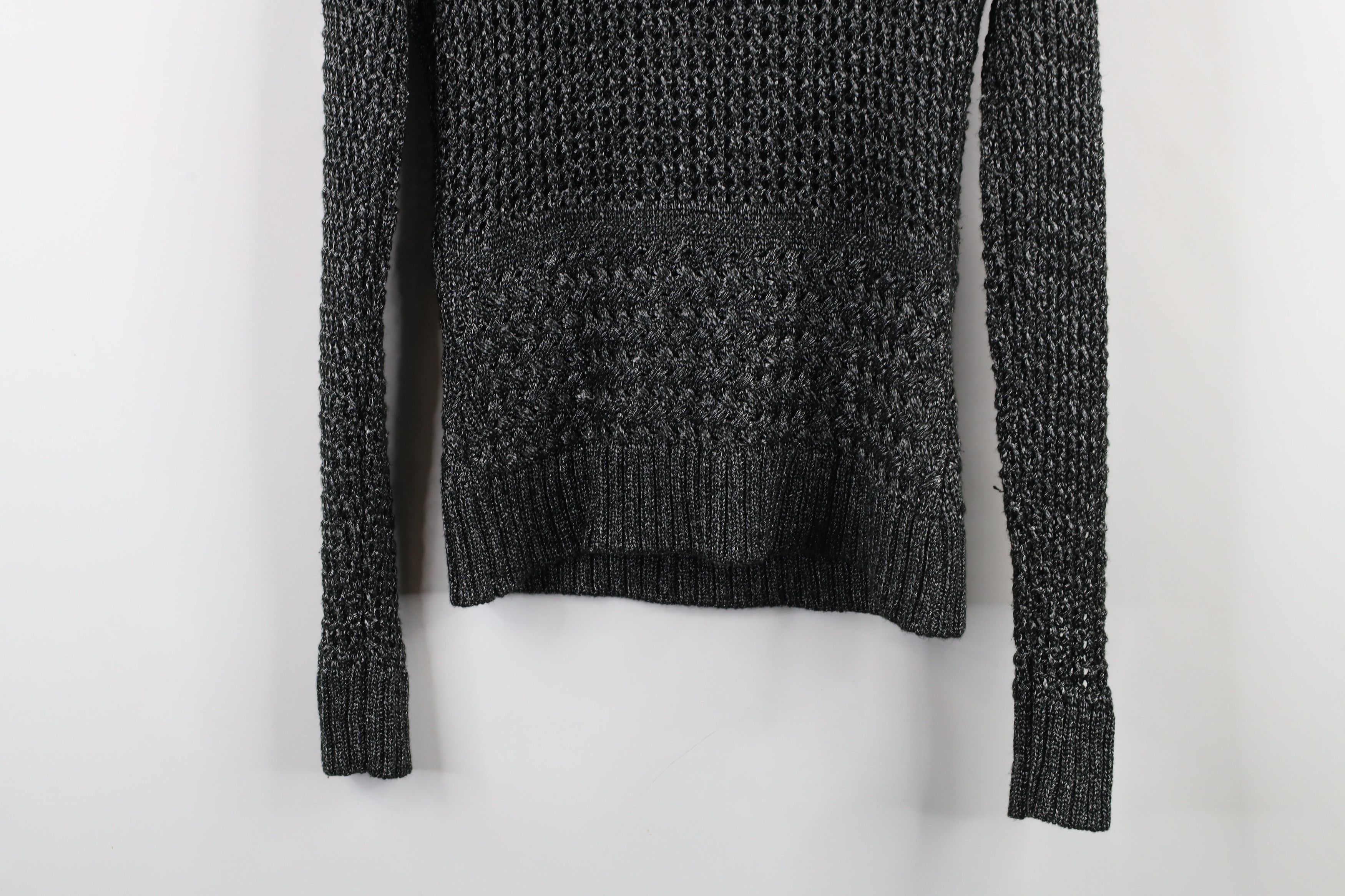 Harley Davidson × Vintage Vintage Y2K Harley Davidson Crochet Knit Sweater Silver Size M / US 6-8 / IT 42-44 - 8 Thumbnail