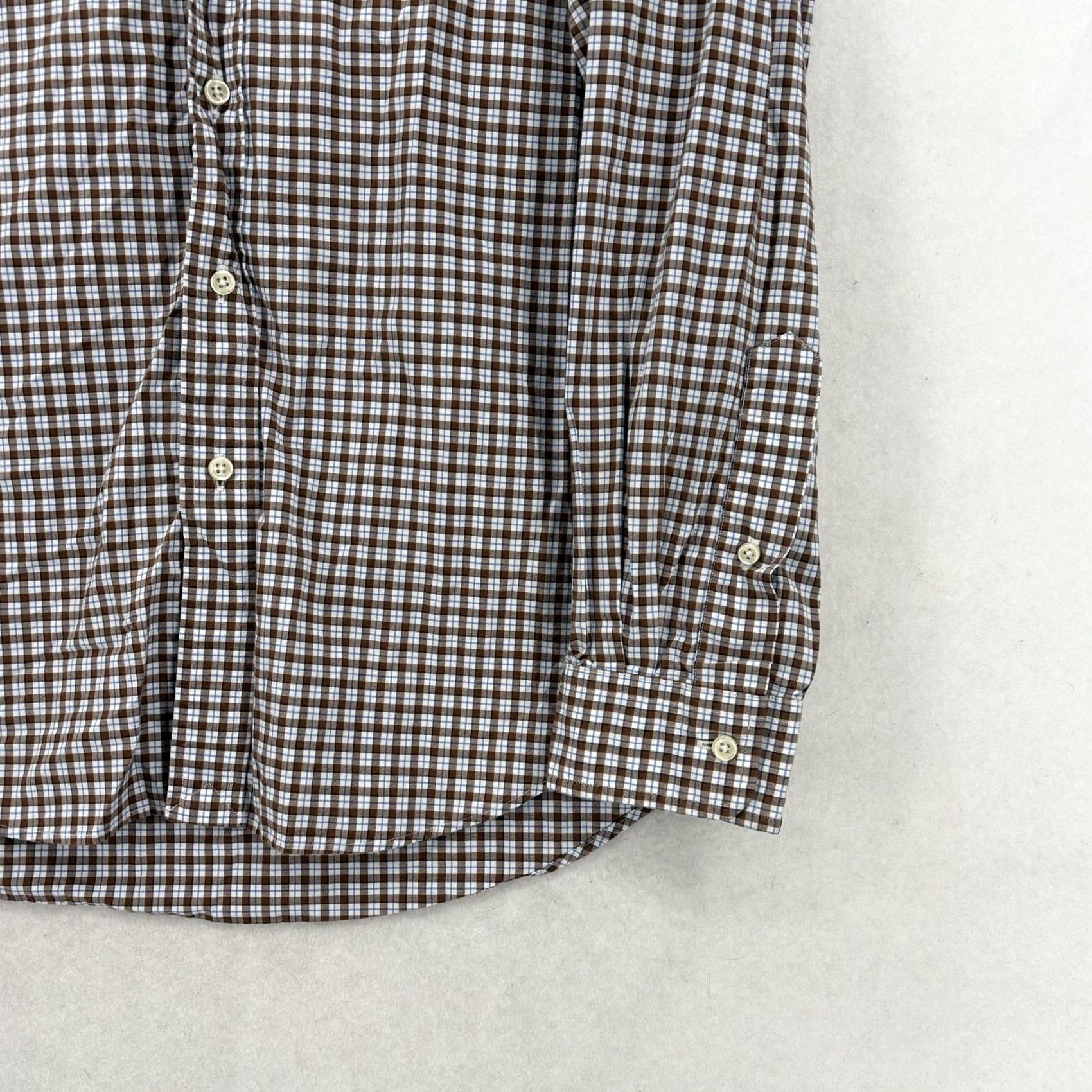 Ralph Lauren Ralph Lauren Shirt Mens Medium Brown Check Long Sleeve Button Down Stretch Pony Size US M / EU 48-50 / 2 - 3 Thumbnail