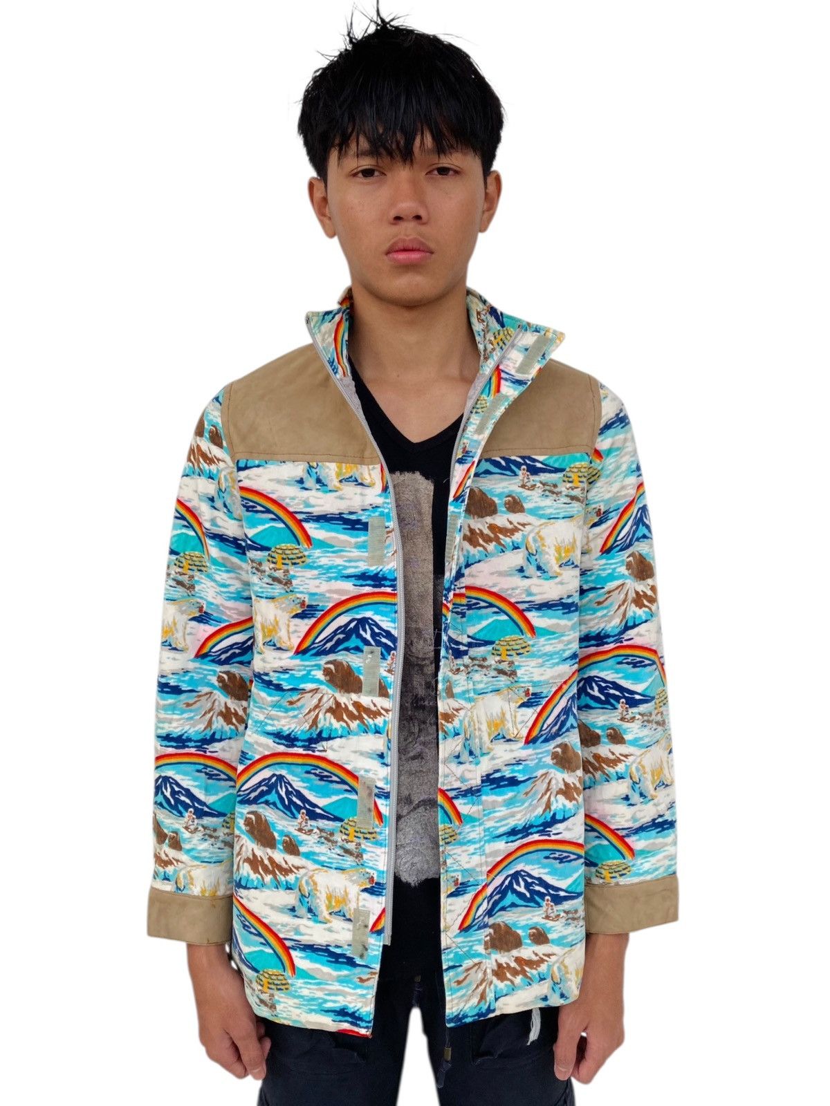 Hysteric Glamour 1980s Ozone Community - Printed Es Kimo & Polar Bear Jacket Size US M / EU 48-50 / 2 - 2 Thumbnail