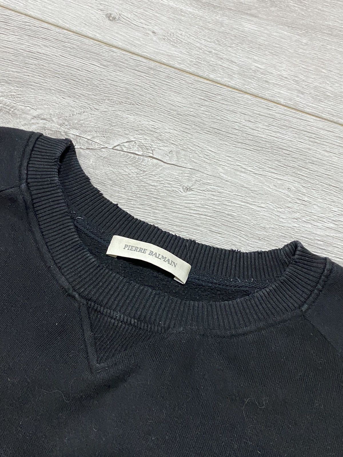 Balmain Pierre Balmain Big Logo Black Sweatshirt Size US L / EU 52-54 / 3 - 6 Thumbnail