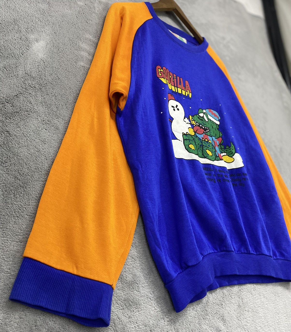 Japanese Brand × Vintage Vintage 90s 1993 Godzilla Anime Toho-Toho Eiga Sweatshirt Size US M / EU 48-50 / 2 - 3 Thumbnail