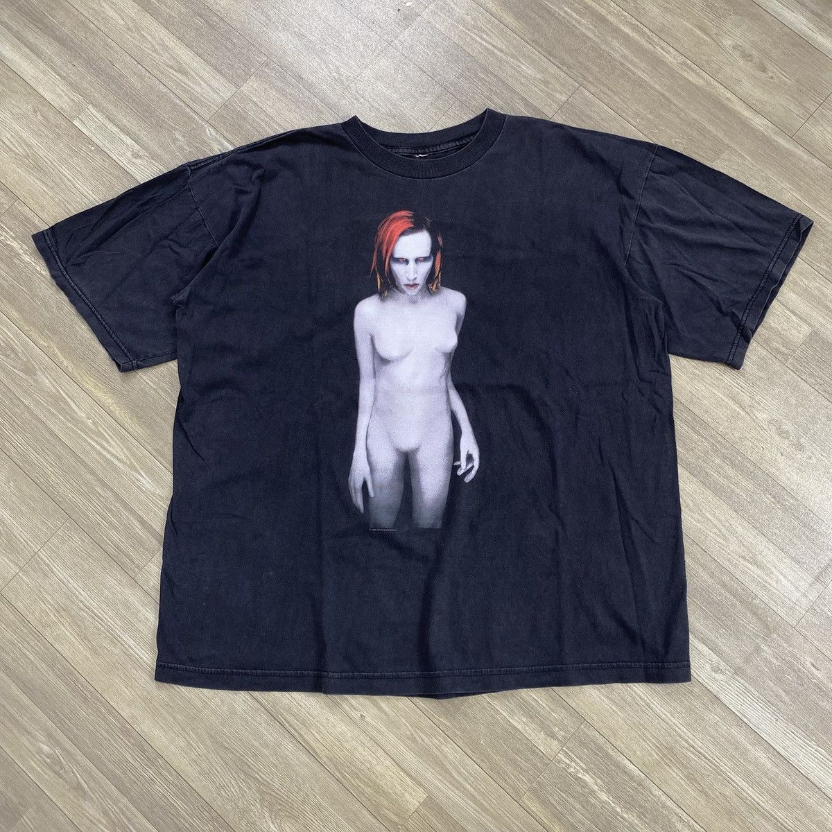 Band Tees 1998s Marilyn Manson Mechanical Animal Sun Faded Archive Tee Size US L / EU 52-54 / 3 - 1 Thumbnail