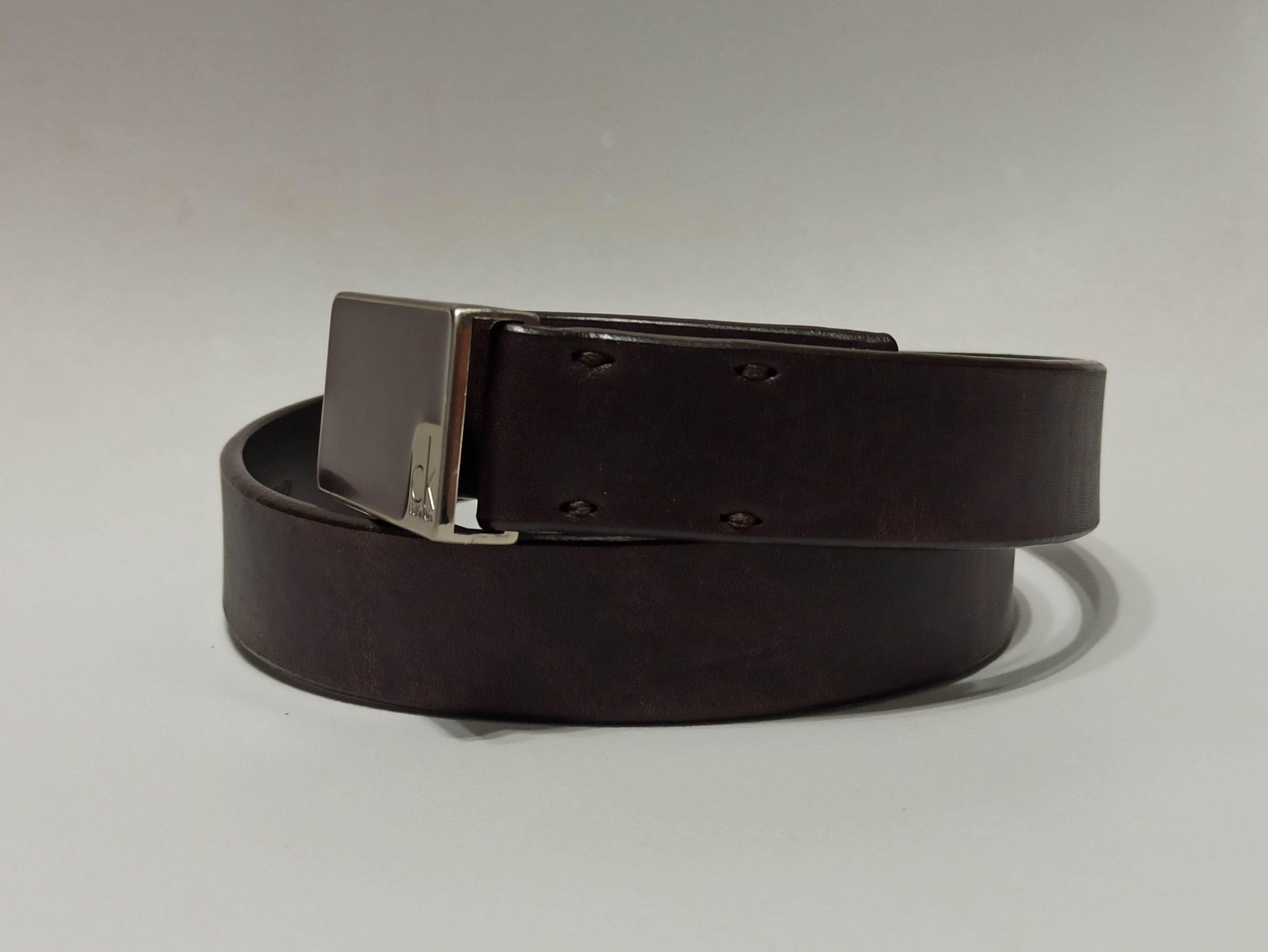 Calvin Klein × Vintage Calvin Klein Leather Belt Size ONE SIZE - 2 Thumbnail