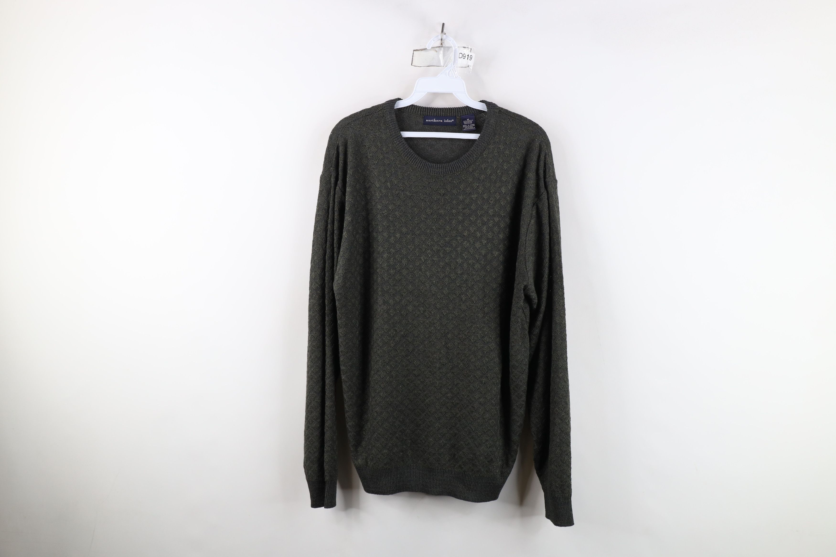 Vintage Vintage 90s Streetwear Diamond Knit Crewneck Sweater Size US M / EU 48-50 / 2 - 1 Thumbnail
