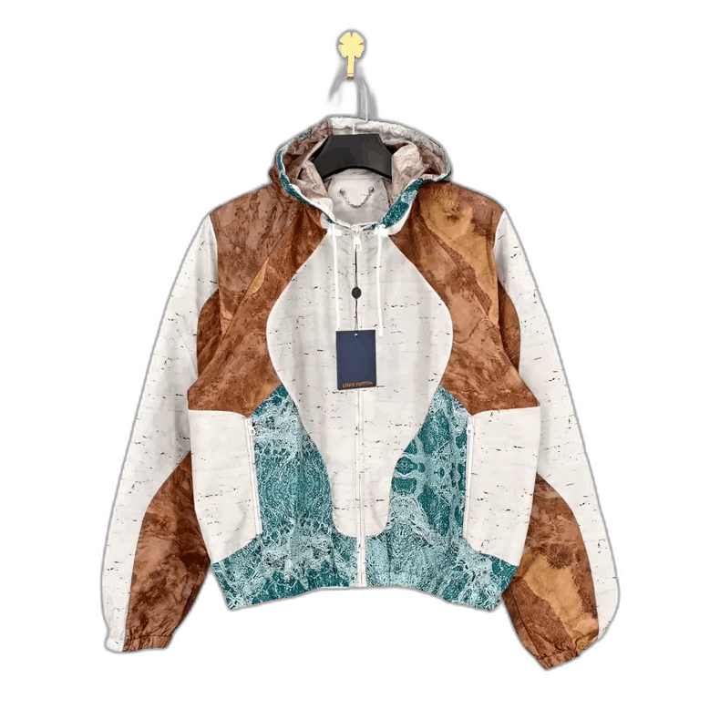 Louis Vuitton Louis Vuitton Marble Print Zip-Up Jacket-yf Size US L / EU 52-54 / 3 - 1 Thumbnail