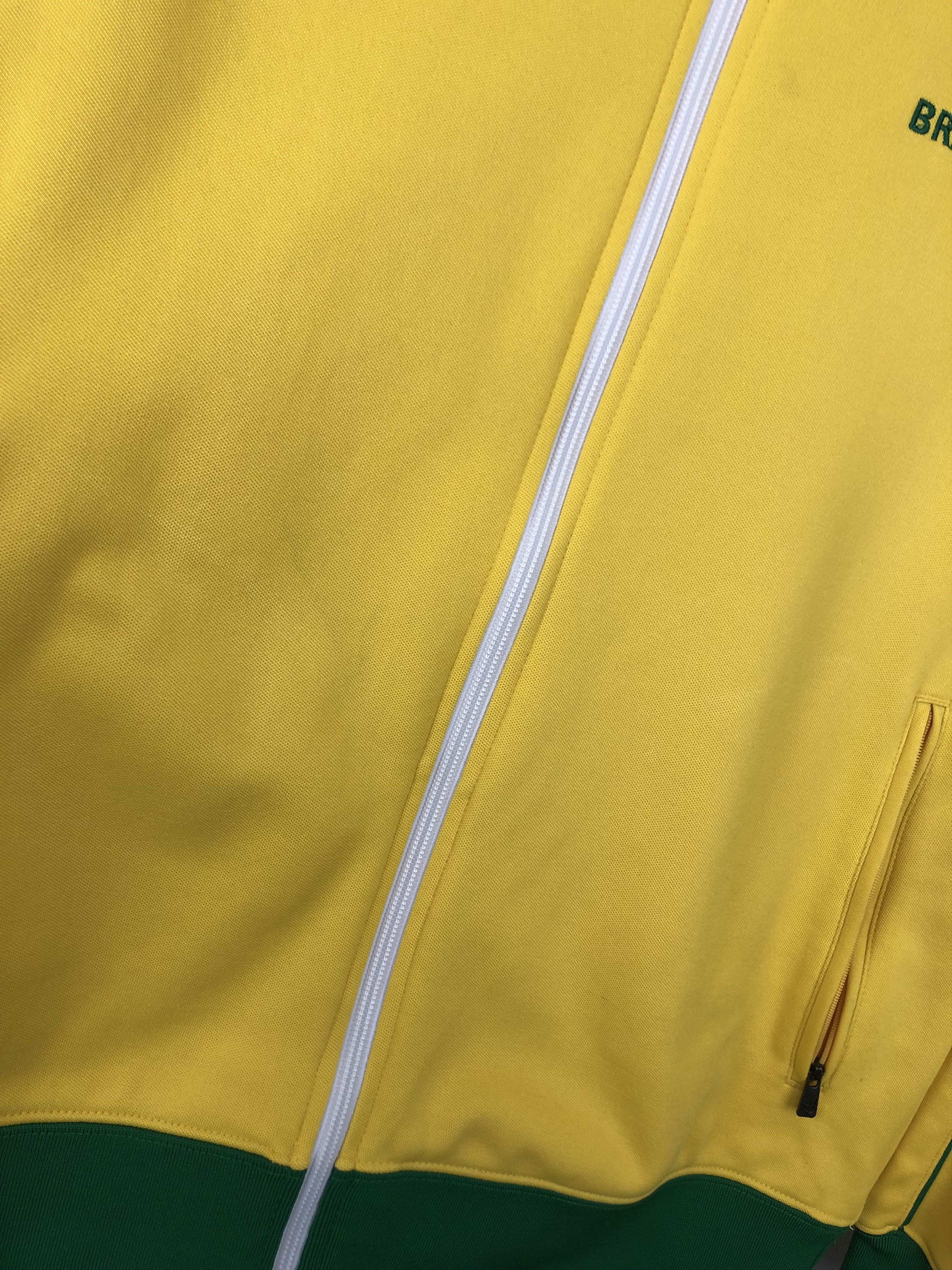 Nike Nike Brazil Football Jacket Yellow Soccer Track Top Zip Size US L / EU 52-54 / 3 - 4 Thumbnail