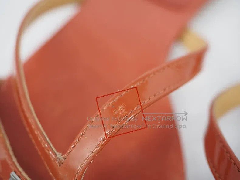 Hermes Hermes Red Studs Herringbone Flip Flops Size 35 Size US 4.5 / IT 34.5 - 5 Thumbnail