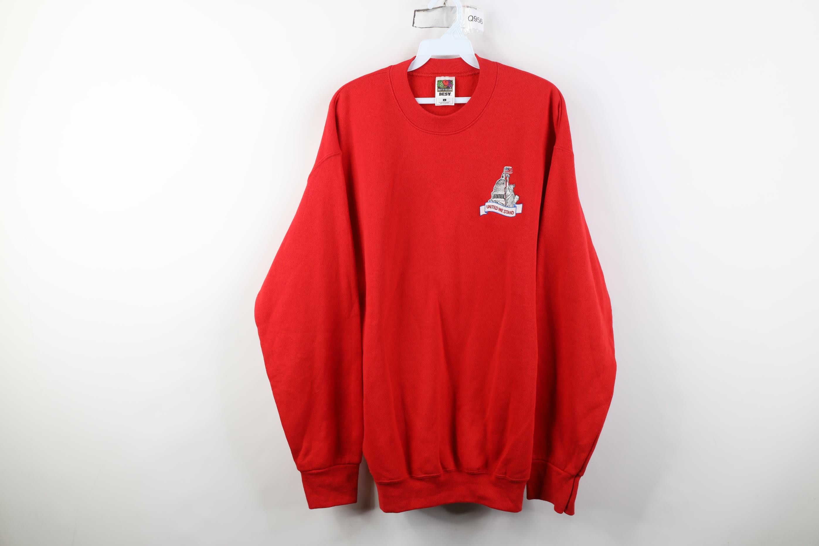 Vintage Deadstock Vintage 90s We Stand Statue of Liberty Sweatshirt Size US L / EU 52-54 / 3 - 1 Thumbnail