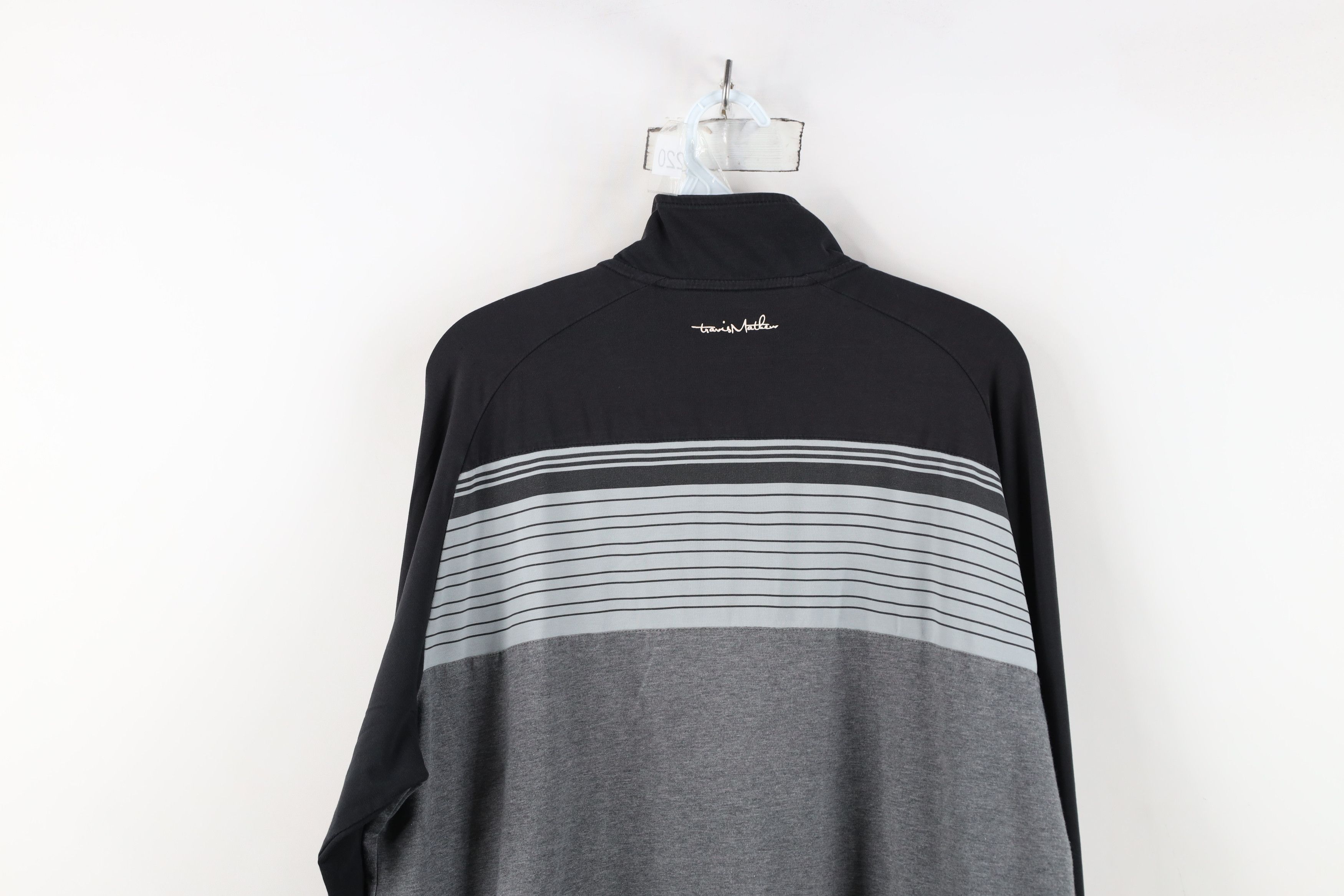 TravisMathew Travis Mathew Striped Half Zip Pullover Golf Top Jacket Size US L / EU 52-54 / 3 - 14 Thumbnail
