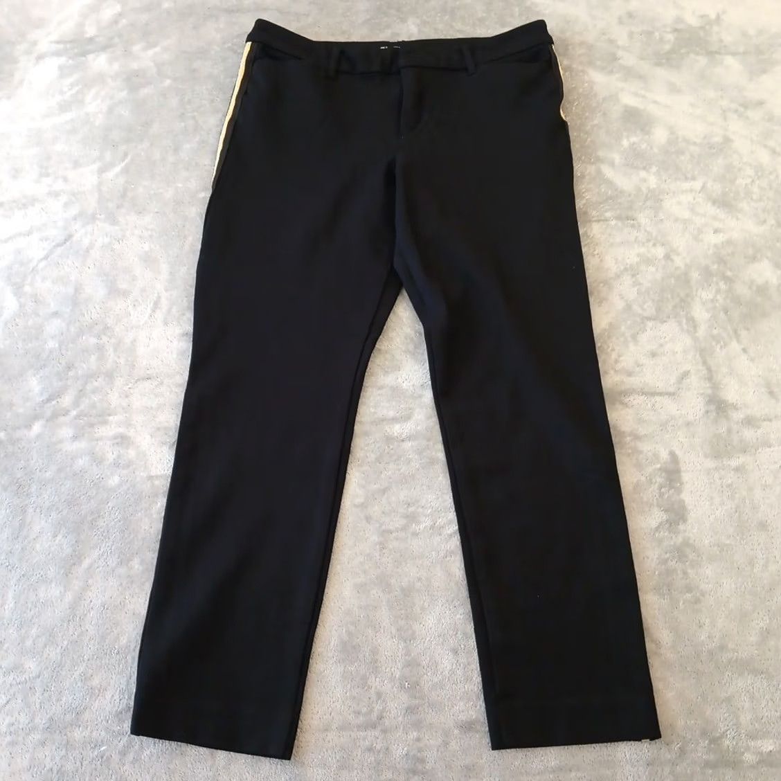 Old Navy Old Navy Pixie Ankle Pants Womens Size 10 Black Tuxedo Striped Crop Pockets Stretch Regular Straight 25.5in Inseam Mens? Womens Size 32" / US 10 / IT 46 - 2 Thumbnail