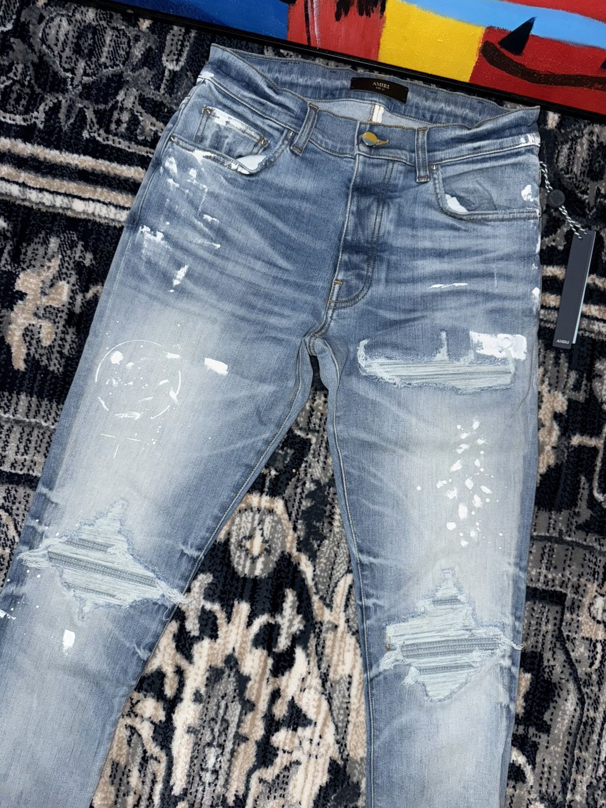 Amiri Mx1 paint splatter patch jeans Size US 32 / EU 48 - 2 Thumbnail