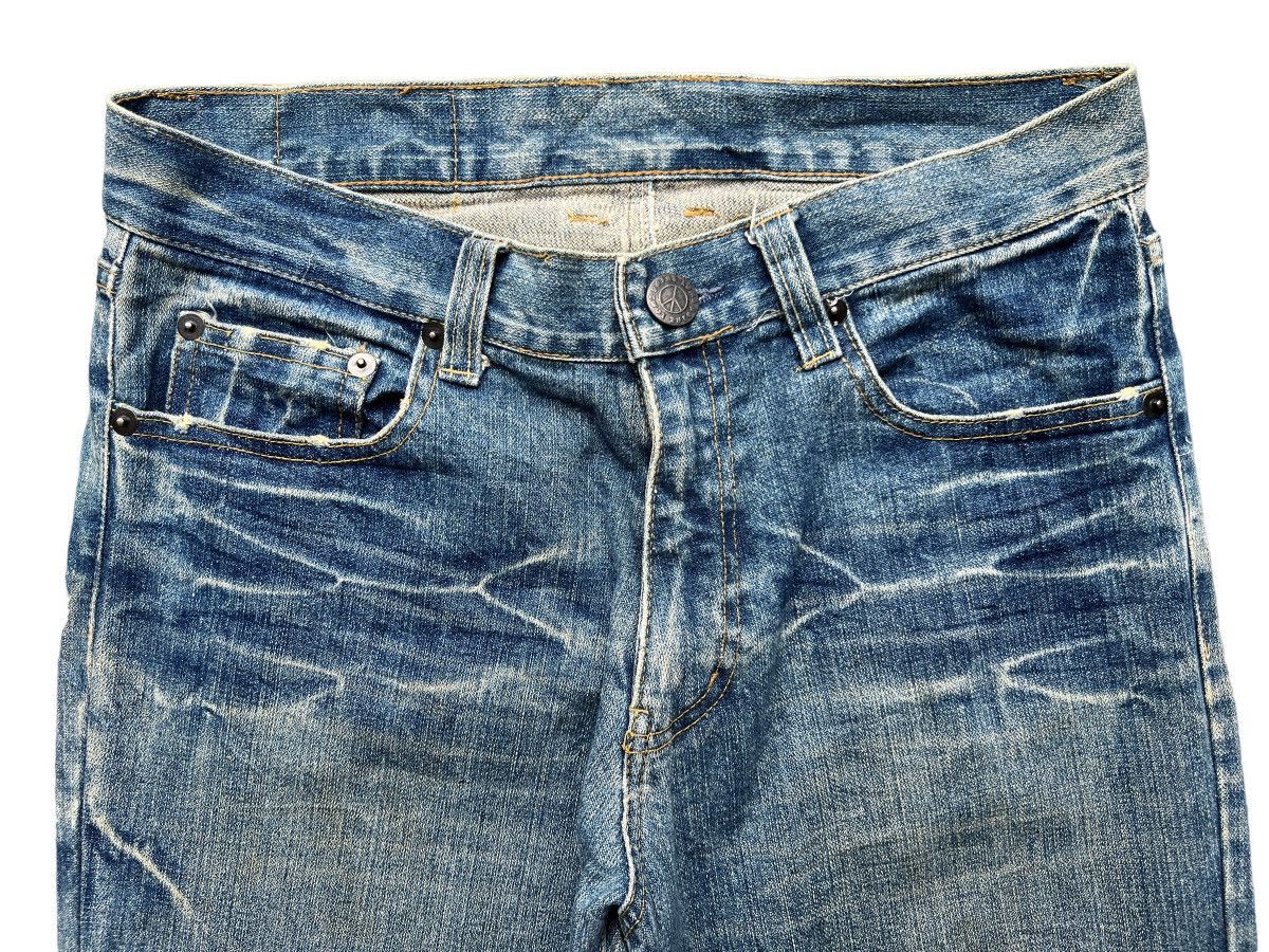 Other Peace Spellout Japanese Distressed Denim Jeans 33x29 Size US 33 - 7 Thumbnail