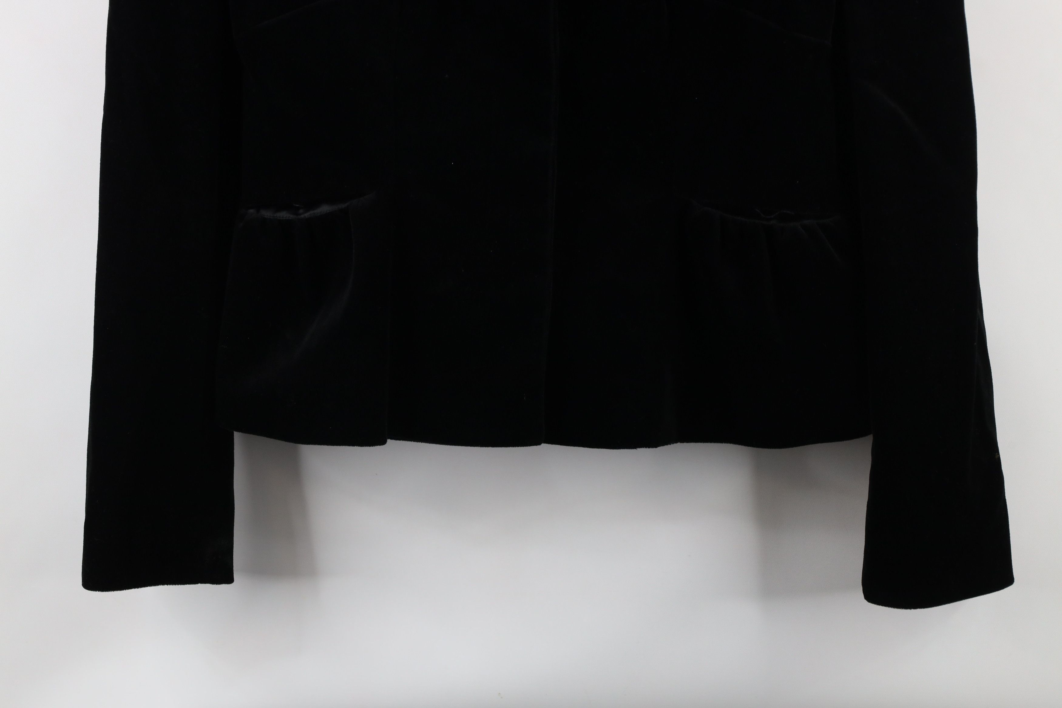 Diane von Furstenberg × Vintage Diane von Furstenberg Lucille Velvet Velour Jacket Black Size M / US 6-8 / IT 42-44 - 3 Thumbnail