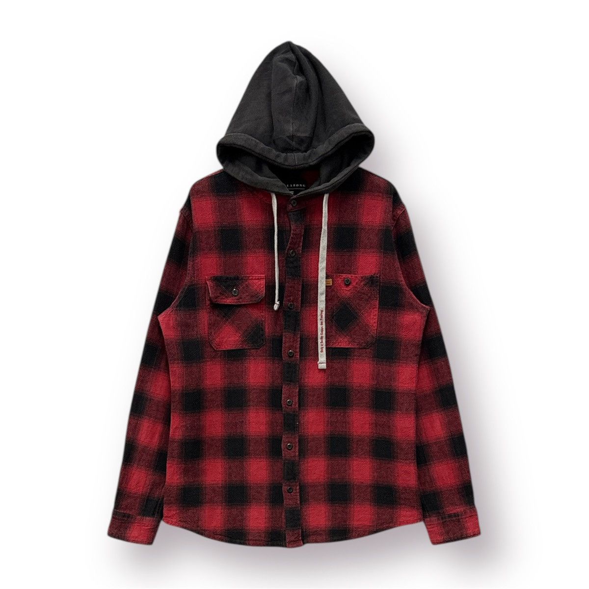 Billabong 🔥 Billabong Flannel Check Hoodie Sweat - L Size US M / EU 48-50 / 2 - 1 Thumbnail