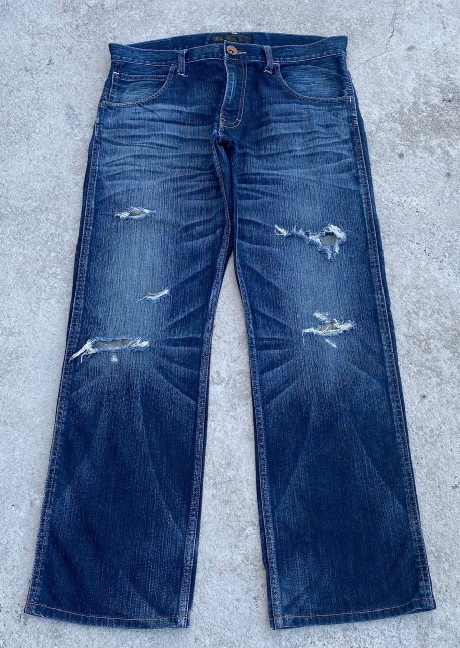If Six Was Nine Vintage Back Number Black Label Distressed Denim Size US 32 / EU 48 - 1 Thumbnail