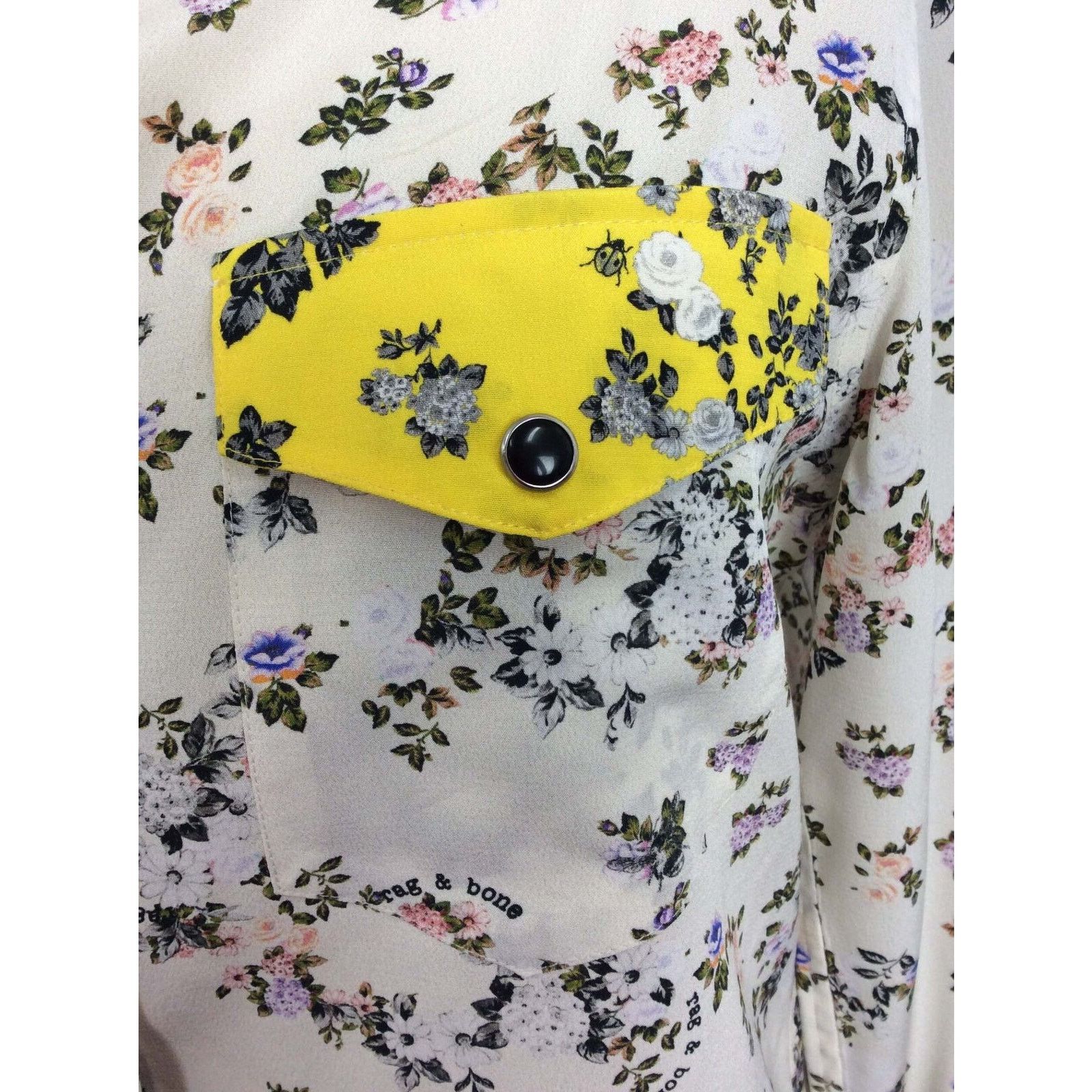 Rag & Bone Rag & Bone silk flower print western blouse as Xsmall Size XS / US 0-2 / IT 36-38 - 2 Thumbnail
