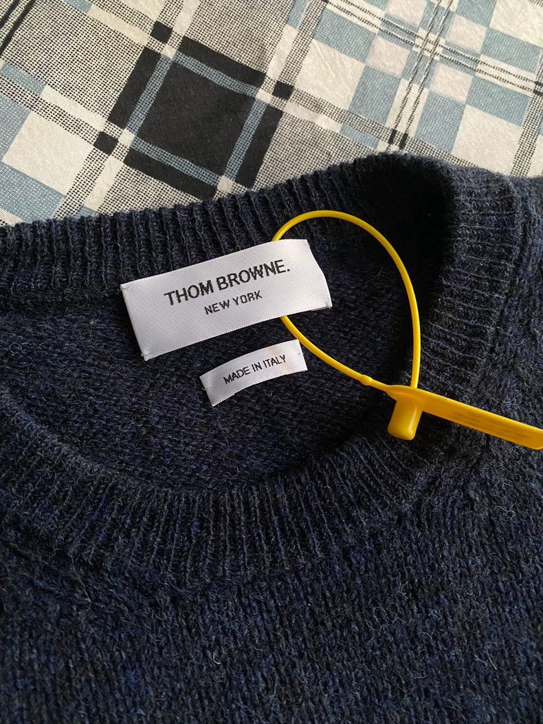 Thom Browne Thom browne Classic four-bar round-neck sweater 2503-Nexta Size US M / EU 48-50 / 2 - 5 Thumbnail