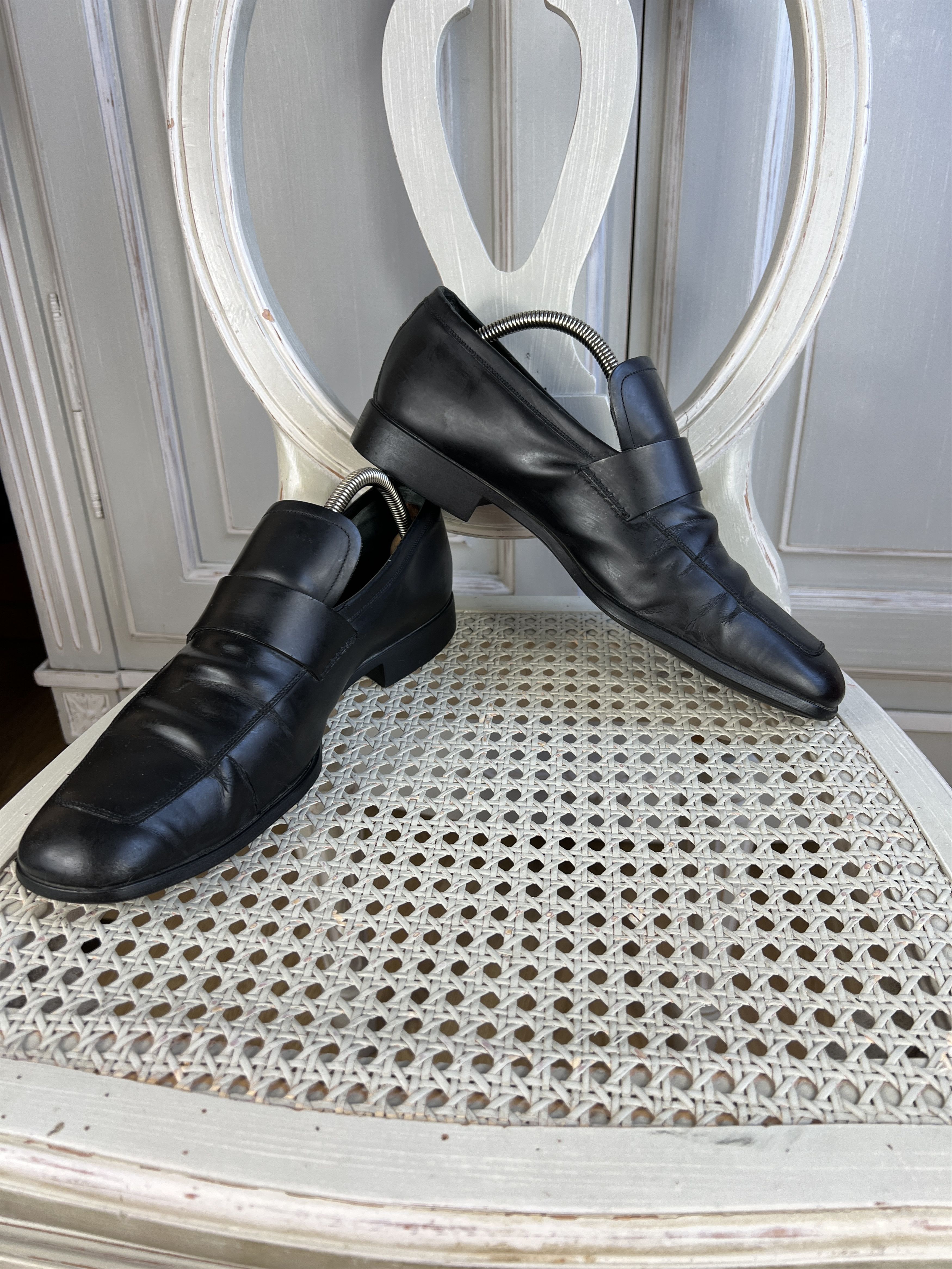 Gucci GUCCI LEATHER CASUAL LOAFERS SHOES BLACK SIZE 9 Size US 9 / EU 42 - 5 Thumbnail