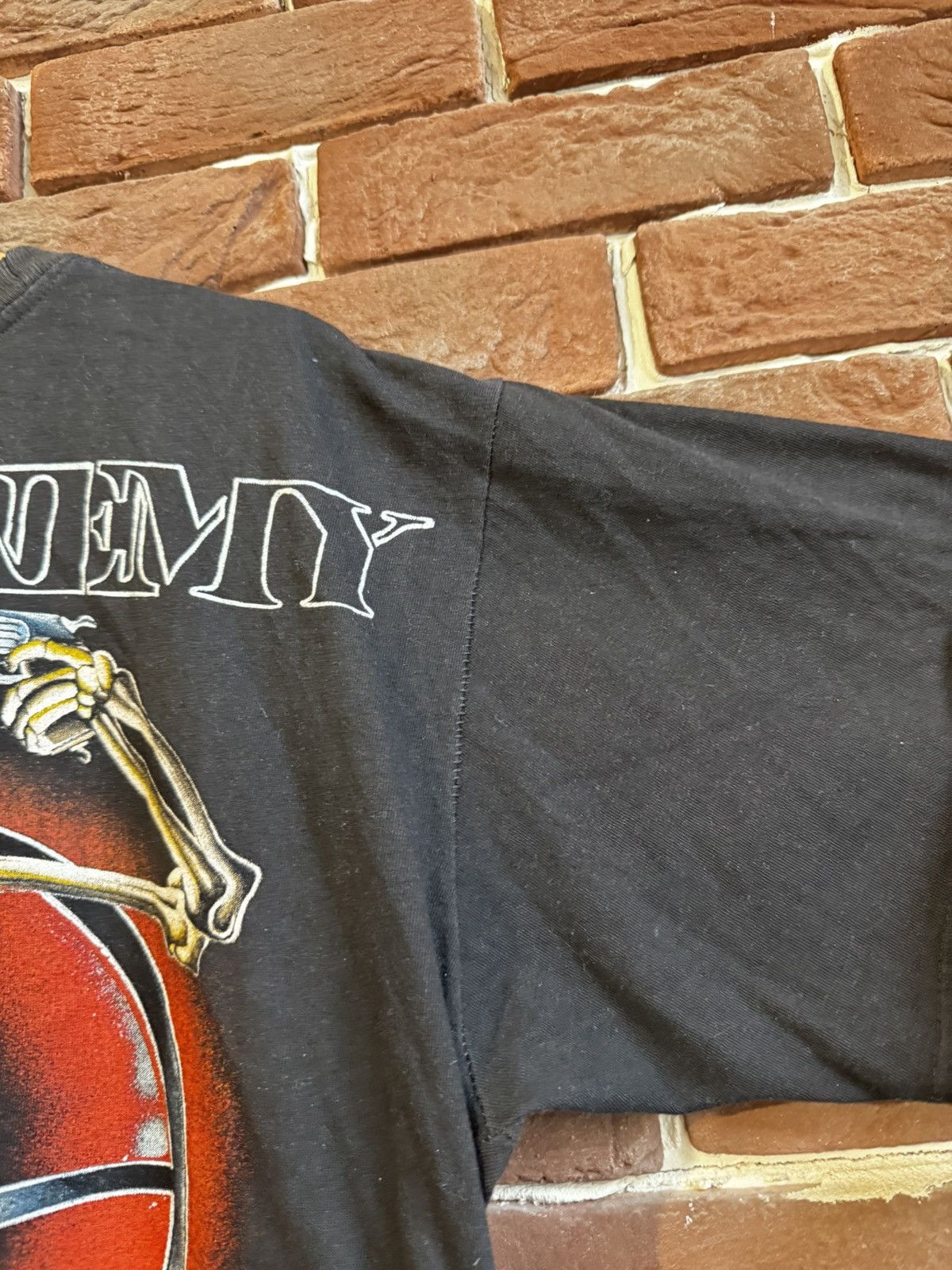 Rap Tees Vintage 90s Public Enemy Rap Band Tee Skull Grail Black Rare Size US L / EU 52-54 / 3 - 11 Thumbnail