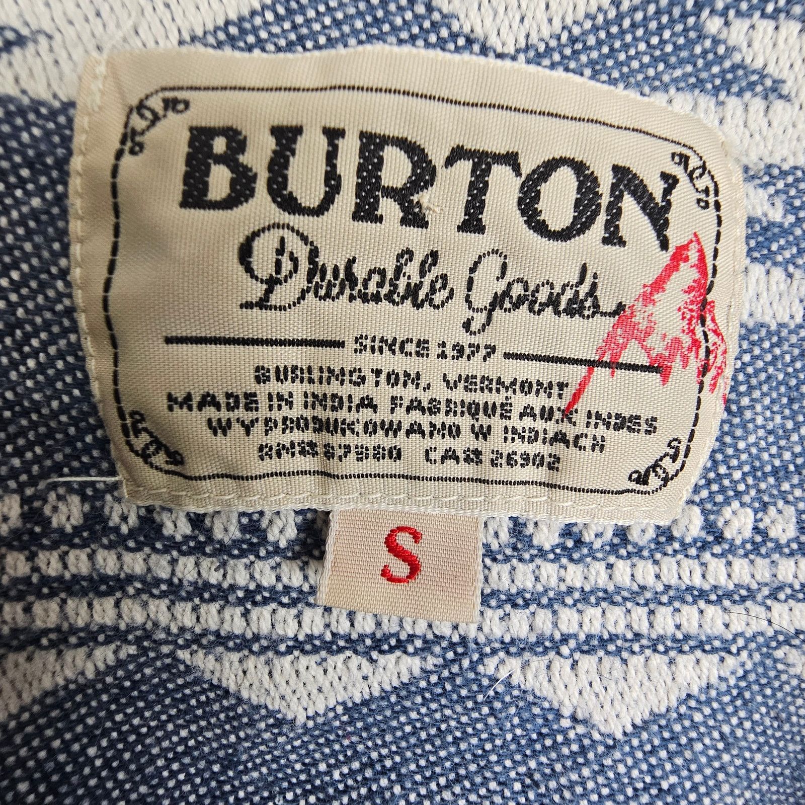 Burton Burton Shirt Men S Blue Southwestern Durable SS Button Size US S / EU 44-46 / 1 - 6 Thumbnail
