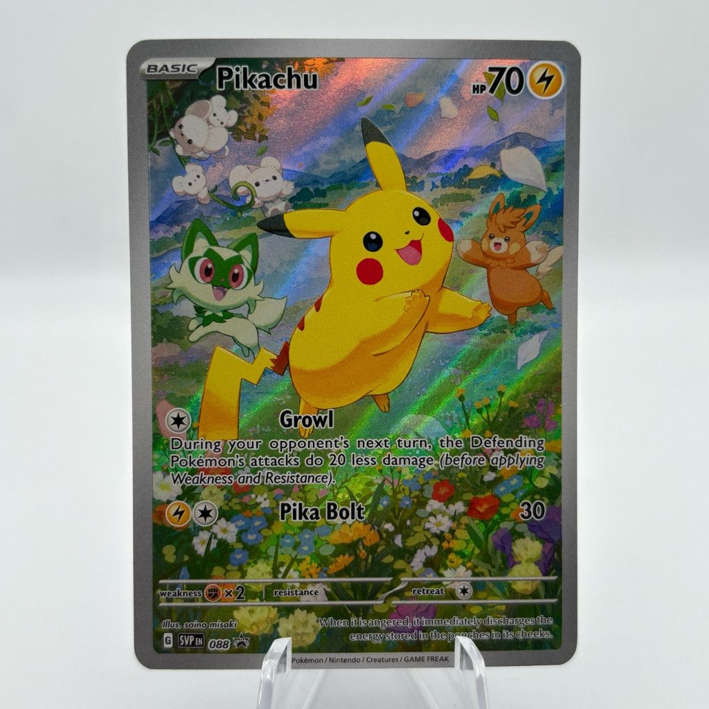 Pokemon 2024 Pokémon Pikachu Black Star Promo Card NM LARGE QTY Size 26 - 1 Thumbnail