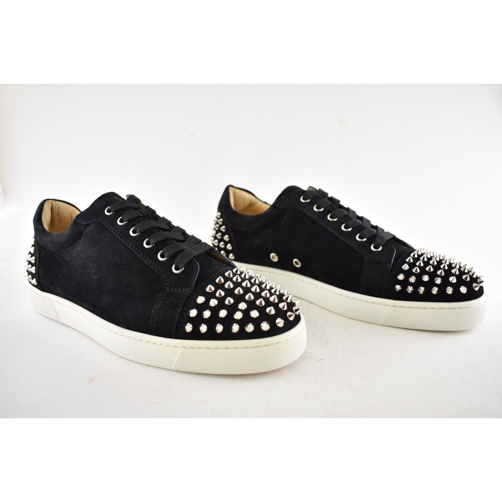 Christian Louboutin Christian Louboutin Men Seavaste 2 Flat Black Silver Spike Size US 11 / EU 44 - 3 Thumbnail