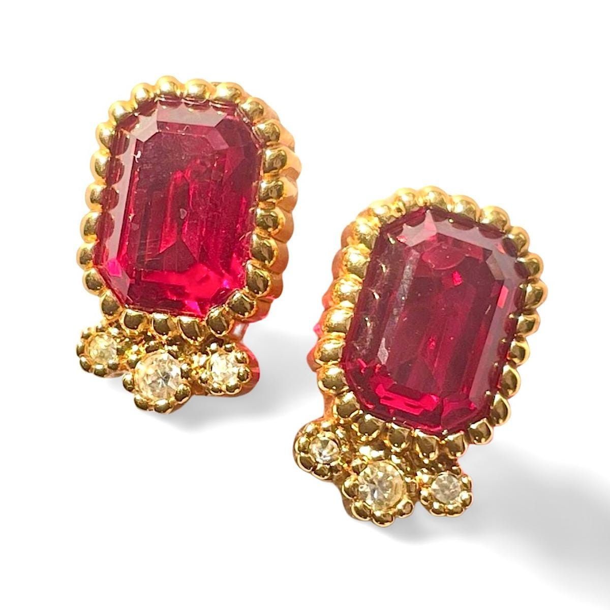 Nina Ricci Vintage Nina Ricci pink gripoix glass earrings Size ONE SIZE - 2 Thumbnail