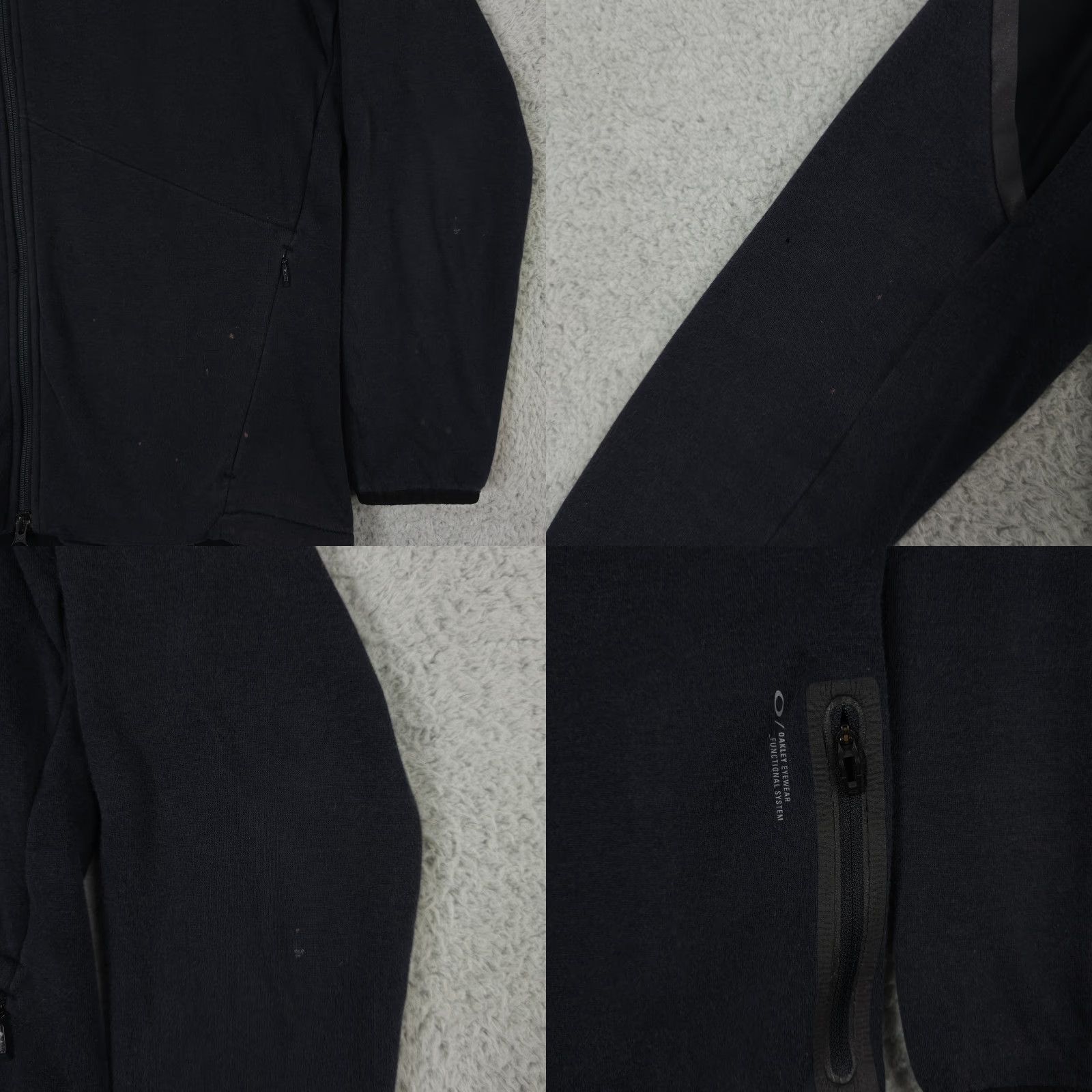 Oakley Oakley Hoodie Mens Medium Faded Black Full Zip Jacket Grunge Distressed Skater Size US M / EU 48-50 / 2 - 9 Thumbnail