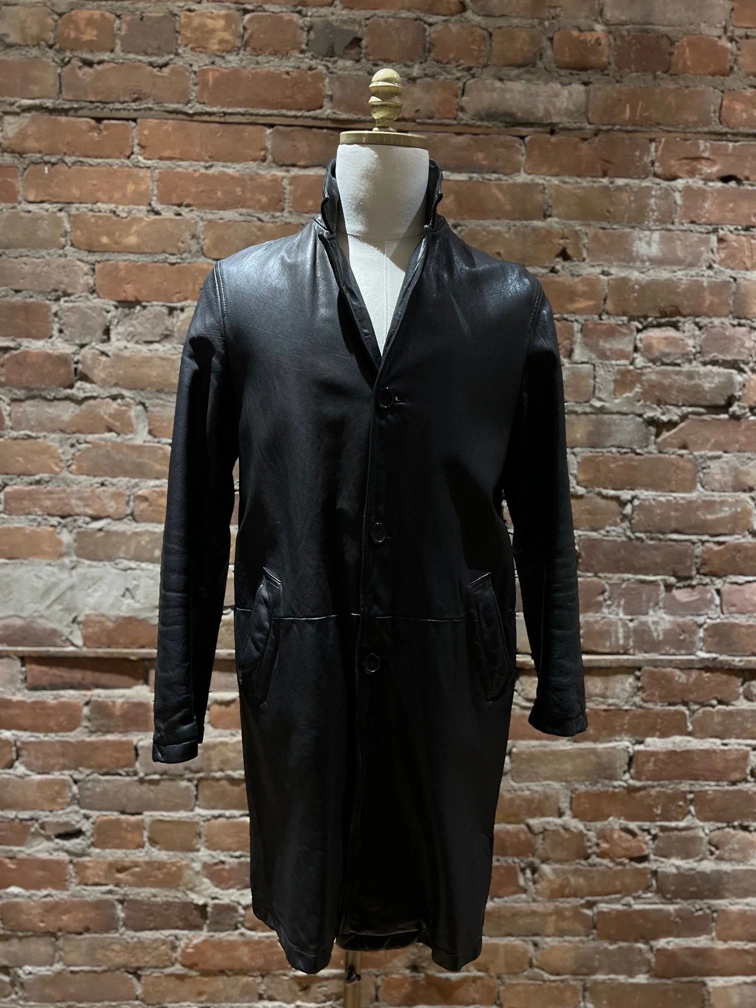 Prada Prada Men’s Long Leather Coat Size US S / EU 44-46 / 1 - 3 Thumbnail