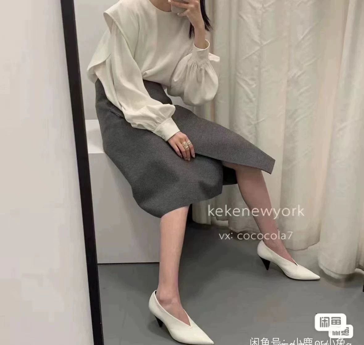 Celine Celine Gray Wool Skirt 3 Closures Different Waist Size 25" / US 0 / IT 36 - 6 Thumbnail