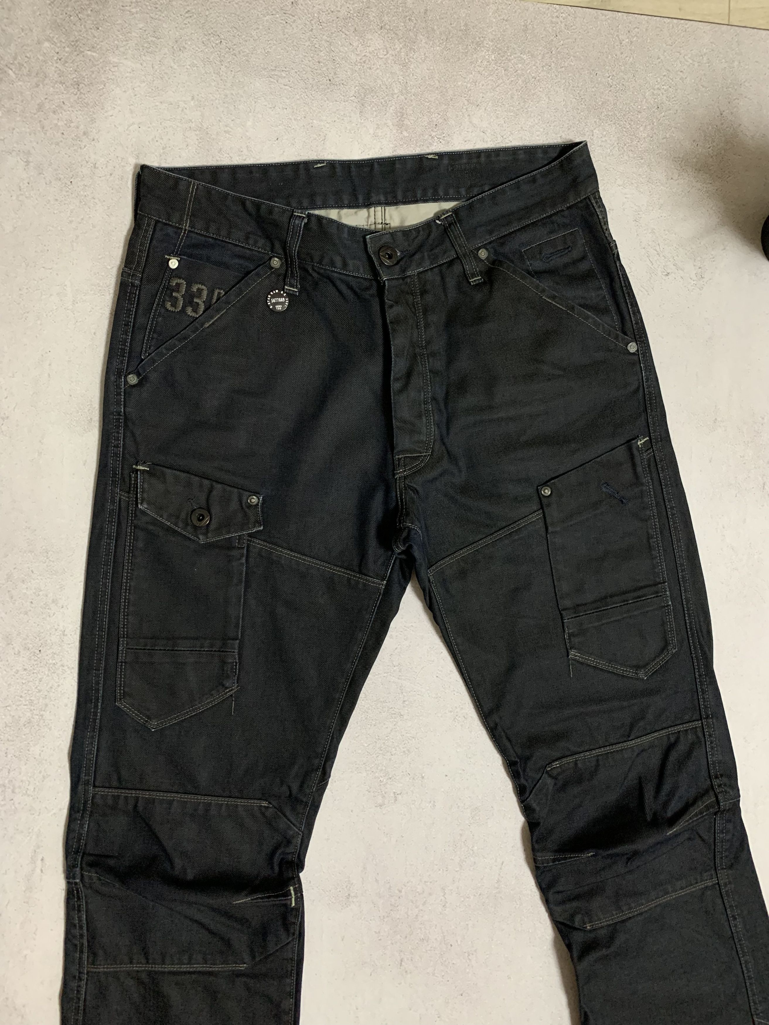 G-Star × Japanese Brand vintage g star raw double knee crazy dirty jeans denim y2k Size US 32 / EU 48 - 2 Thumbnail
