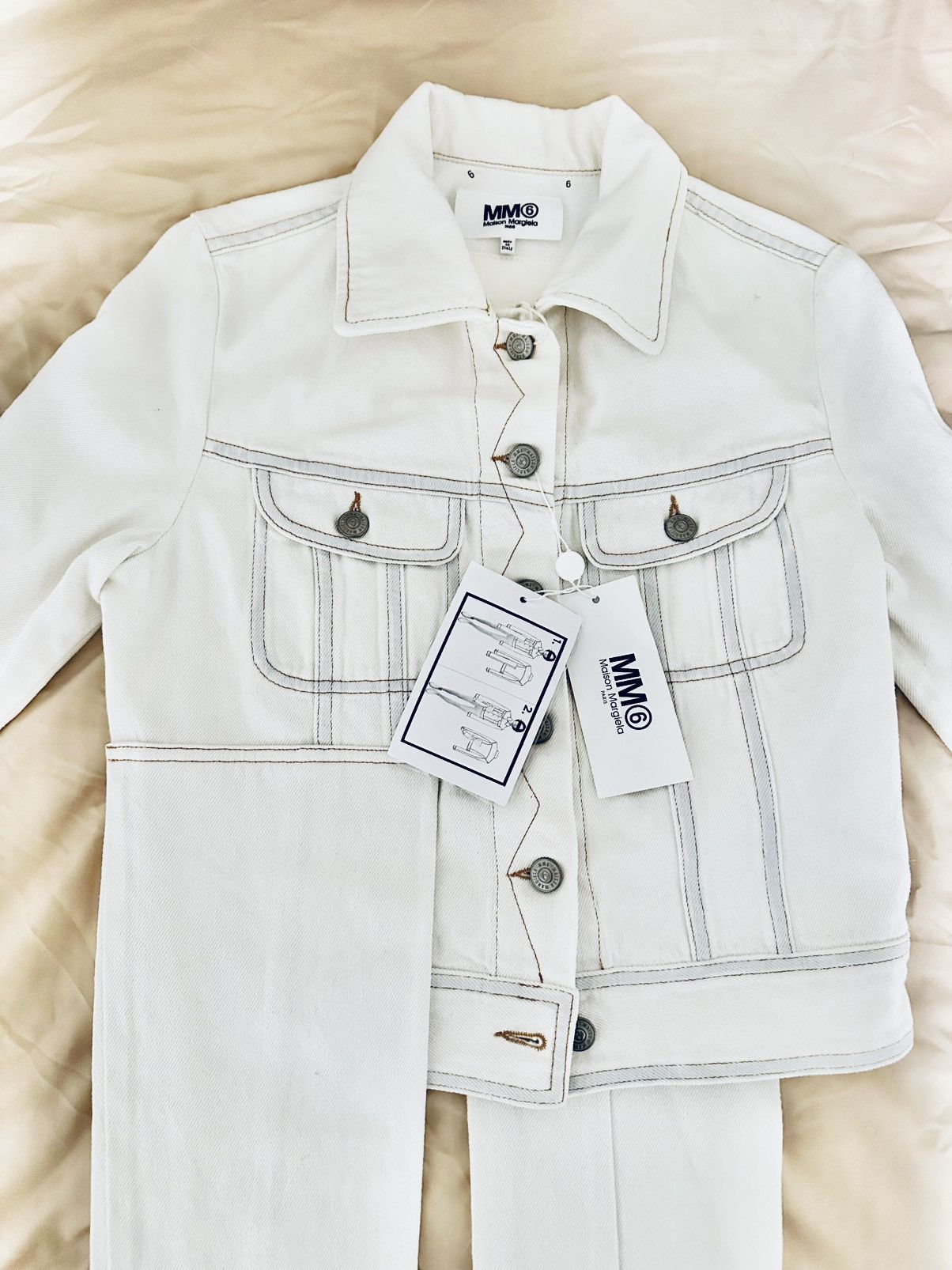MM6 MM6 Runway Design Made in Italy Concept Denim Jacket Size XS / US 0-2 / IT 36-38 - 4 Thumbnail