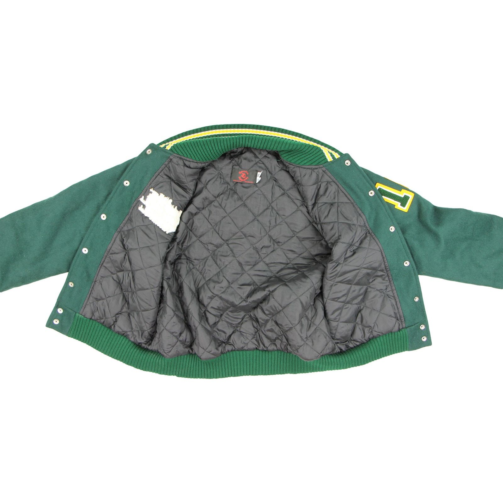 Other Letterman Varsity Wool Green USA Made School Bomber Jacket Size US M / EU 48-50 / 2 - 3 Thumbnail
