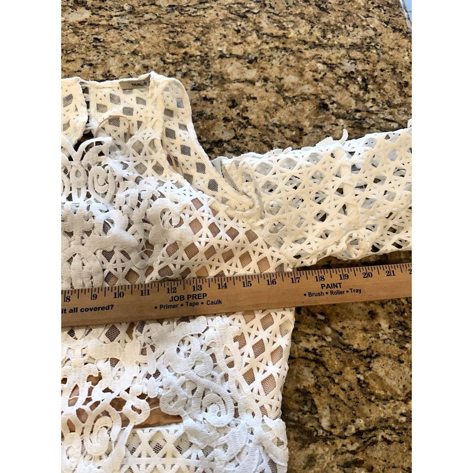Vintage THURLEY MIDI DRESS Ivory Lined Cold Shoulder Staccato 14 Women Pencil Dress Open Back Tan Lining Sized 14 Size XL / US 12-14 / IT 48-50 - 8 Thumbnail