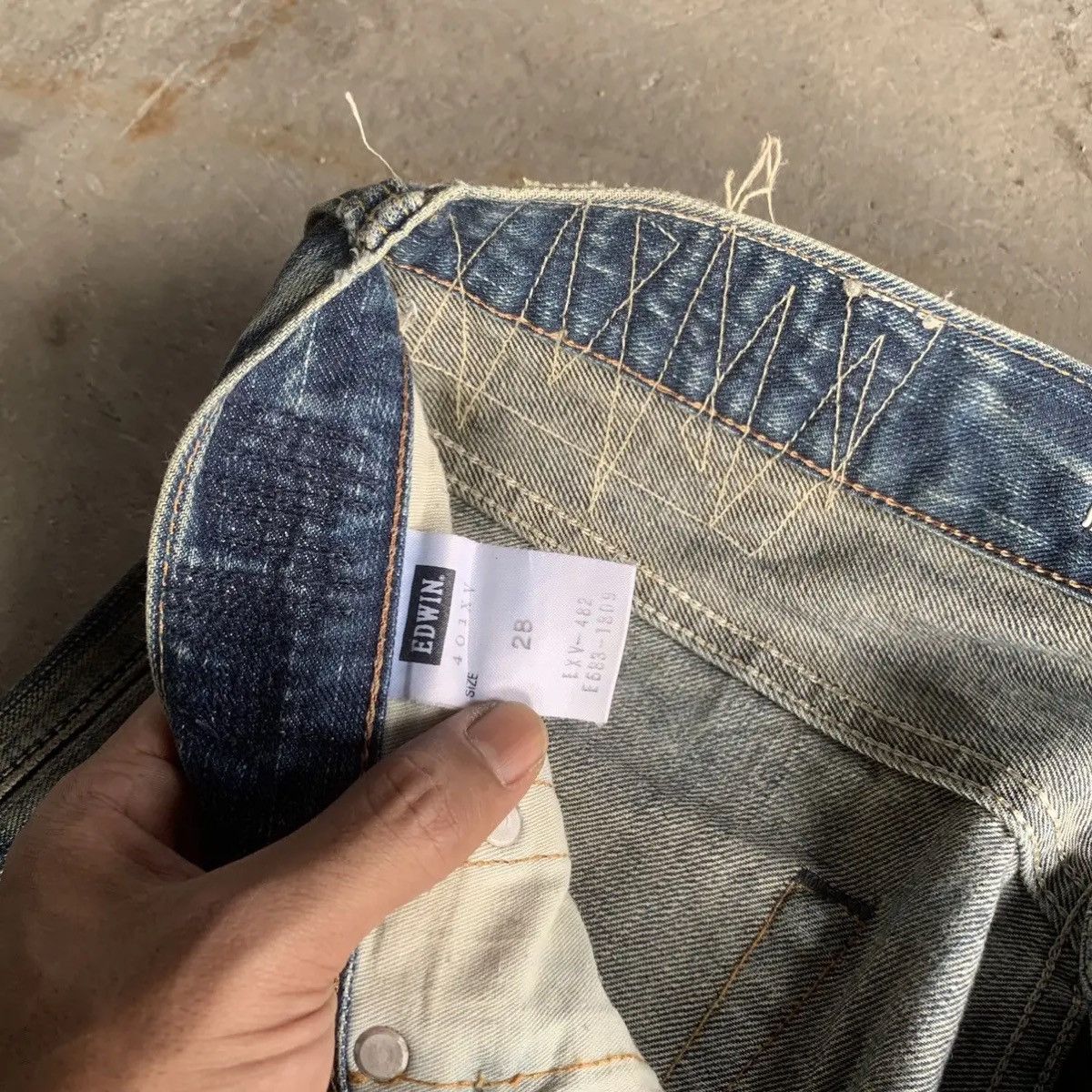 Vintage 🔥THRASHED! FLARE/BOOTCUT VTG EDWIN 401XX Jeans Denim Pants Size US 32 / EU 48 - 9 Thumbnail