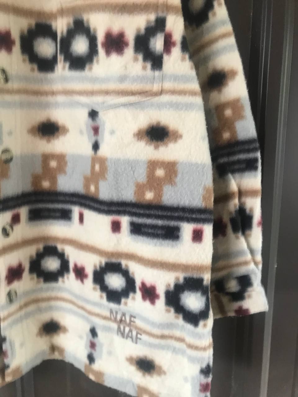 Japanese Brand × Vintage Vintage Naf Naf Button Up Fleece Jacket Size US L / EU 52-54 / 3 - 2 Thumbnail