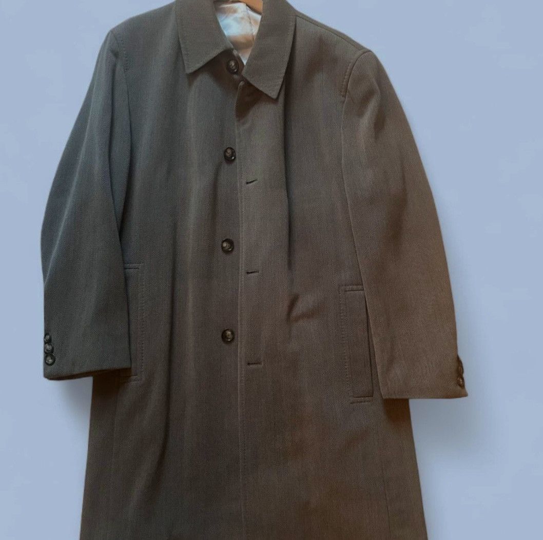 Hugo Boss Hugo Boss Brown Men's Long Overcoat Button Front Lined Coat Size US S / EU 44-46 / 1 - 3 Thumbnail