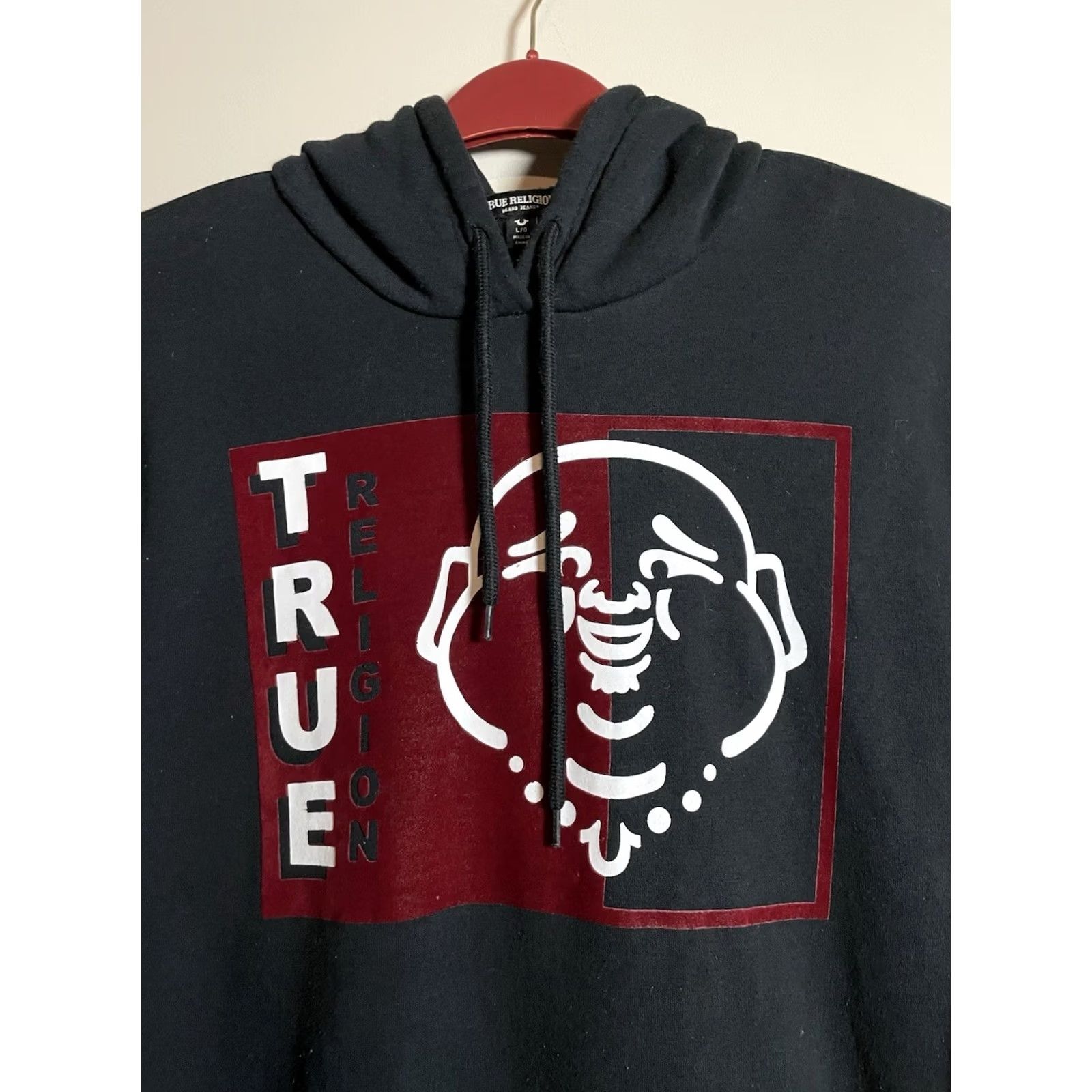 True Religion VINTAGE True Religion Hoodie Pullover Mens Black L Logo Buddha Graphic 30" Length 22" Pit to Pit Size US L / EU 52-54 / 3 - 2 Thumbnail