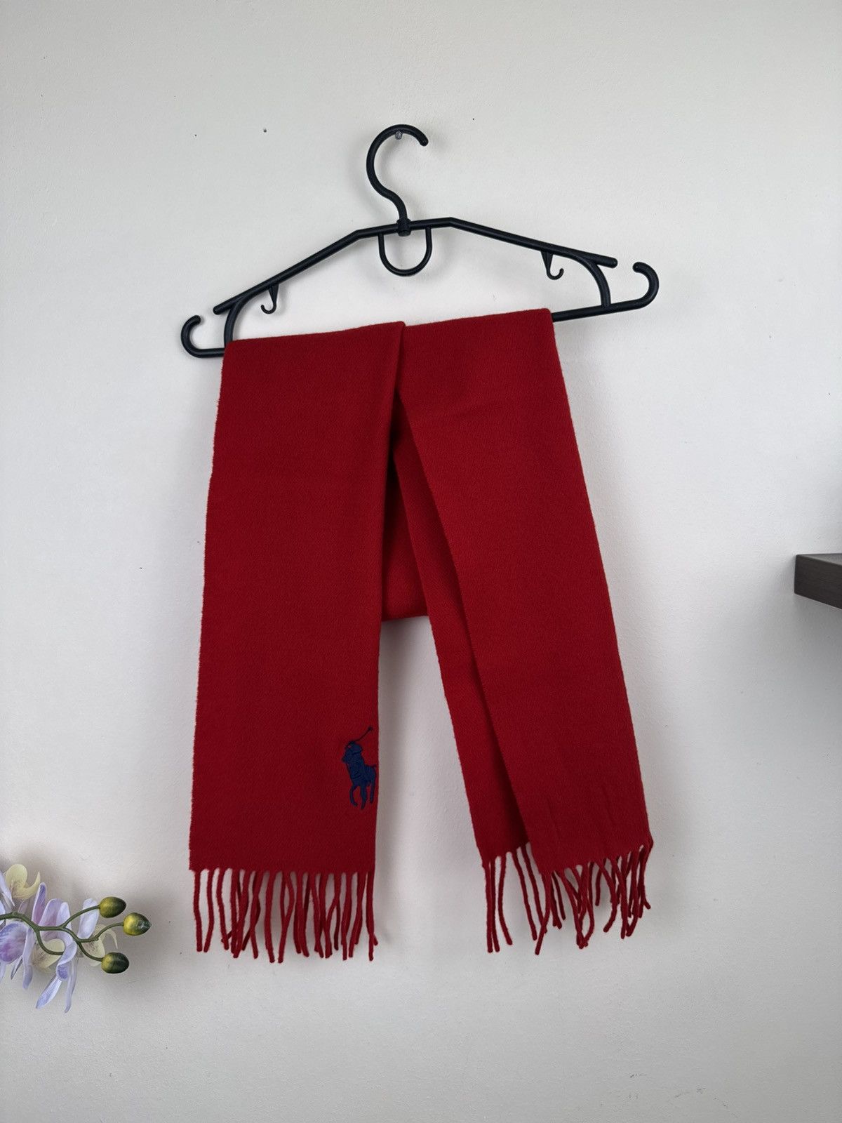 Polo Ralph Lauren Polo Ralph Lauren Scarf Red Luxury Big Pony Lambs Wool Size ONE SIZE - 2 Thumbnail
