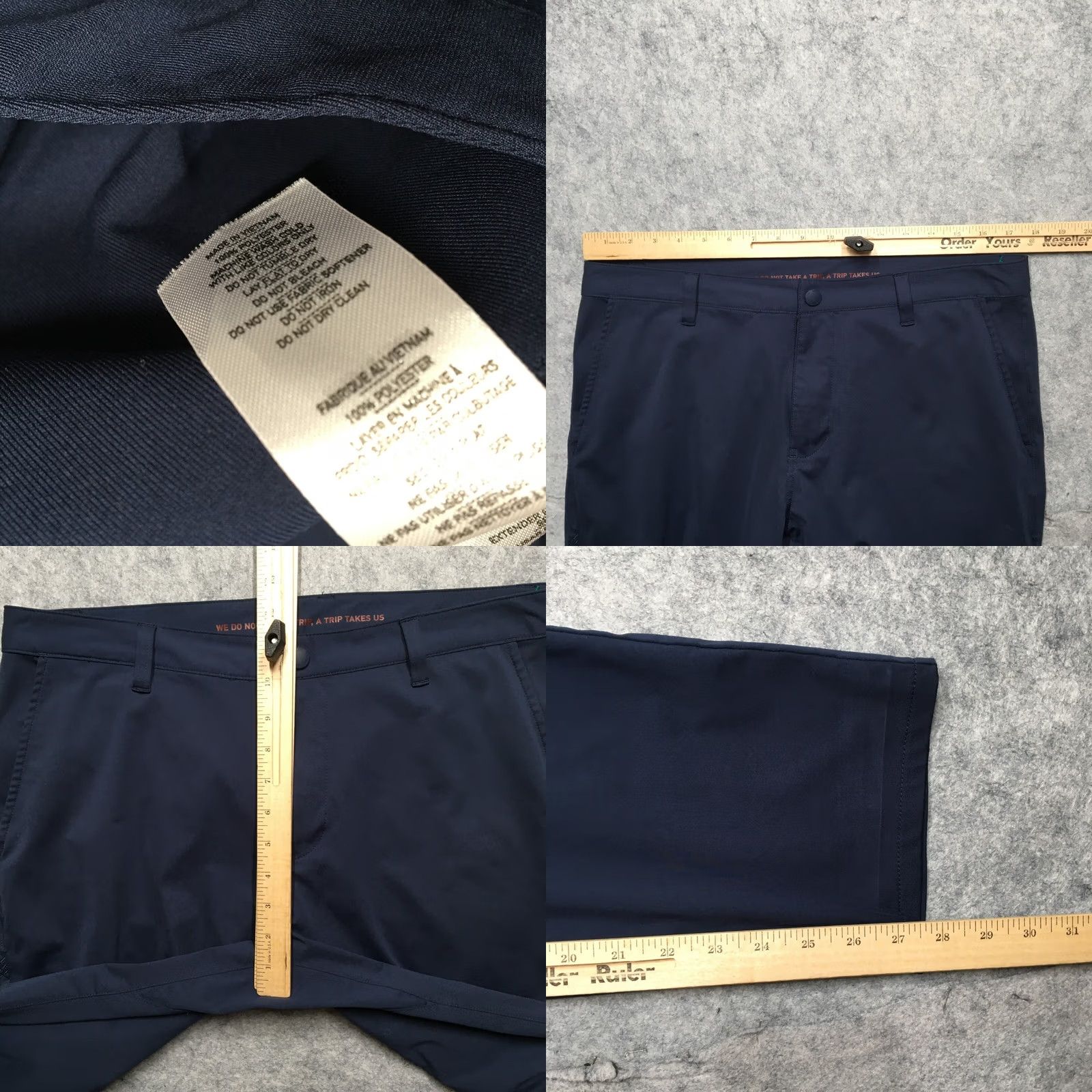 Rhone Rhone Mens Pants 34x28 Navy Blue Flat Front Athletic Chino Performance Moisture Wicking Logo Pockets Vintage: No Size US 34 / EU 50 - 9 Thumbnail